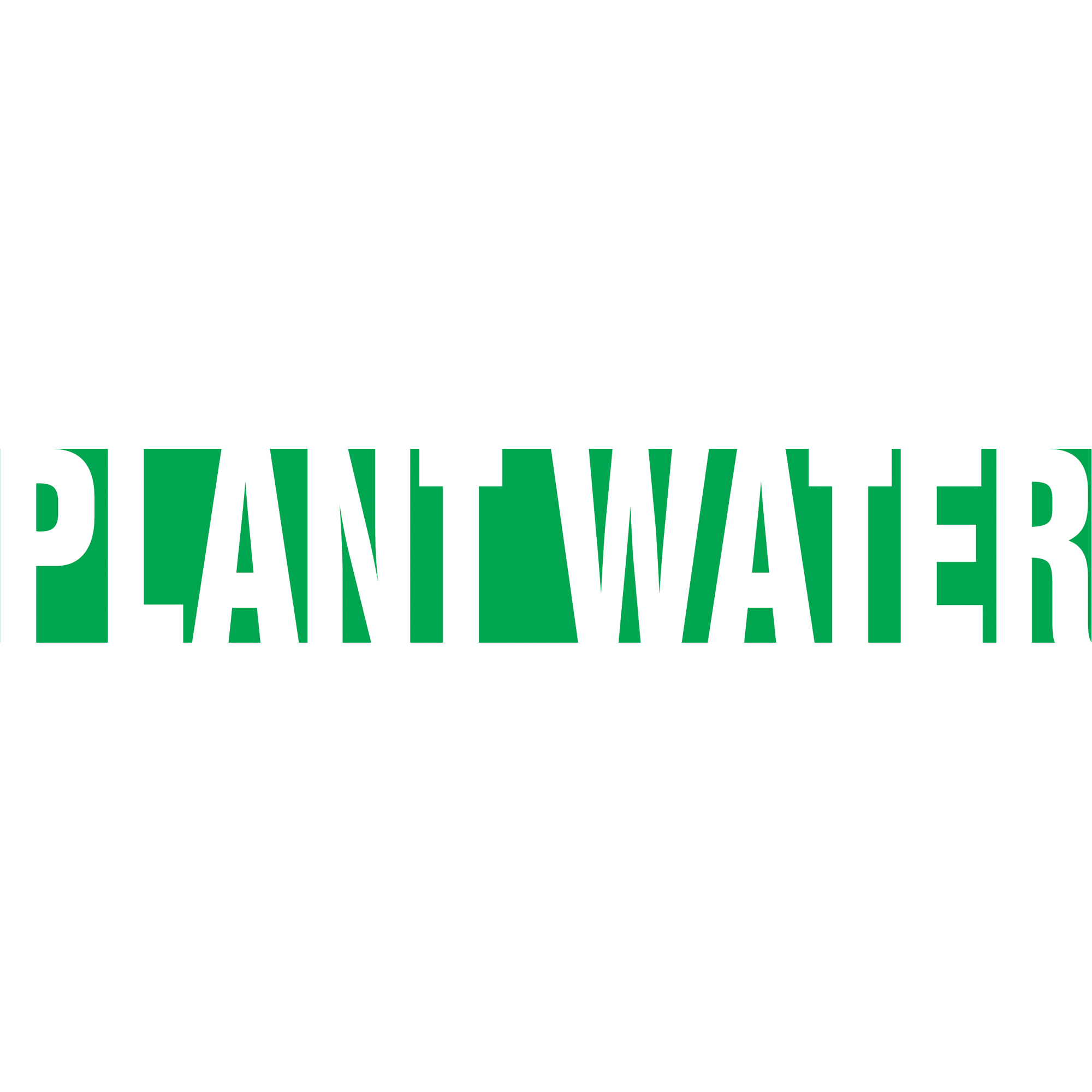 Marqueurs de tuyau "Plant Water", Autocollant, 4" h x 24" la, Blanc/vert