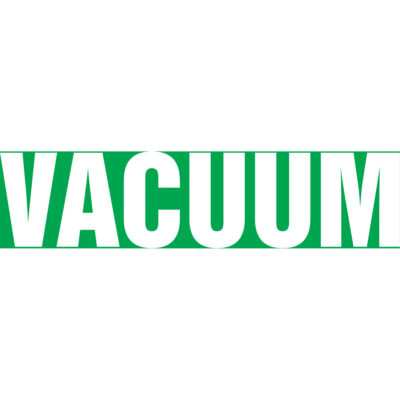 Marqueur de tuyau "Vacuum" Snap TiteMC, À pression, 6" h x 8" la, Blanc/vert