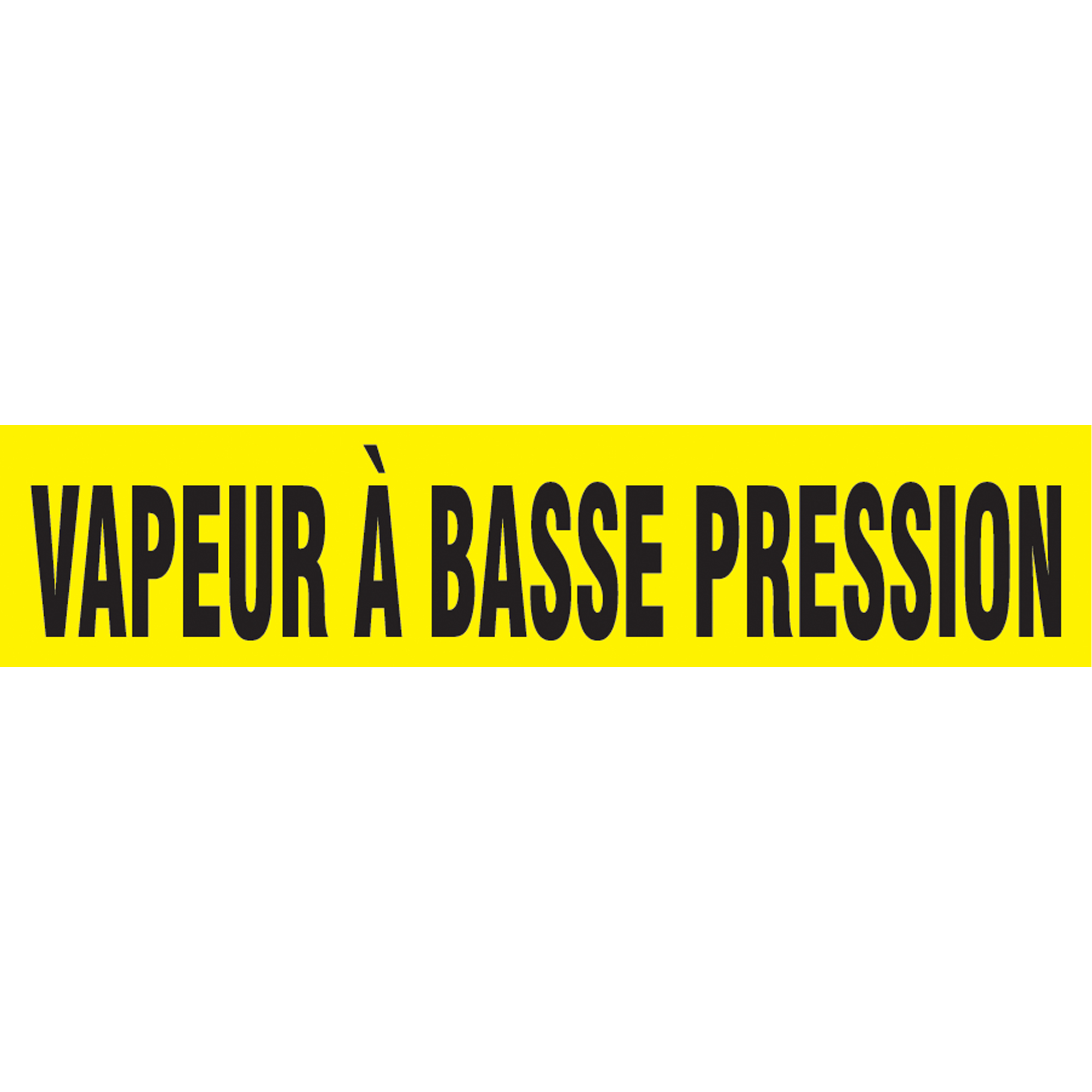 Marqueurs de tuyau "Vapeur À Basse Pression" Snap TiteMC, À pression, 14" h x 12" la, Noir sur jaune