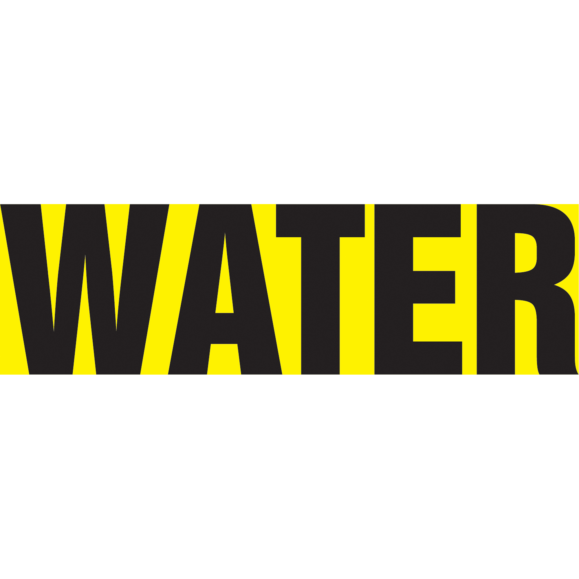 Marqueurs de tuyau "Water" Snap TiteMC, À pression, 6" h x 8" la, Noir sur jaune