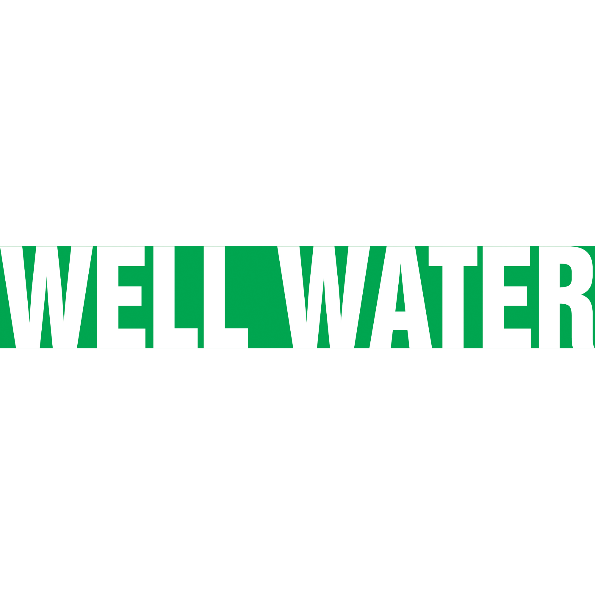 Marqueurs de tuyau "Well Water", Autocollant, 2-1/2" h x 12" la, Blanc/vert
