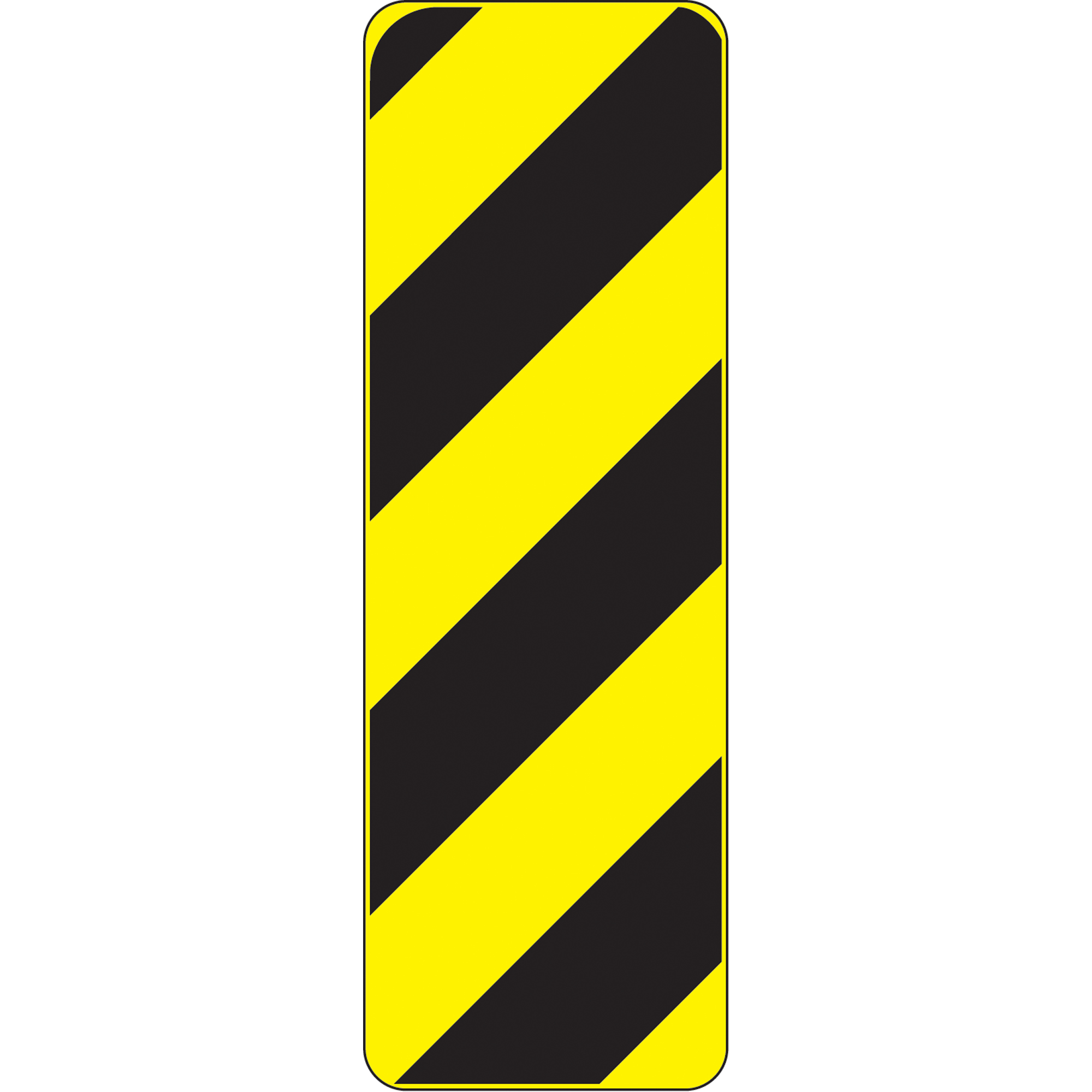Panneau de circulation - danger, 36" x 12", Aluminium, Pictogramme