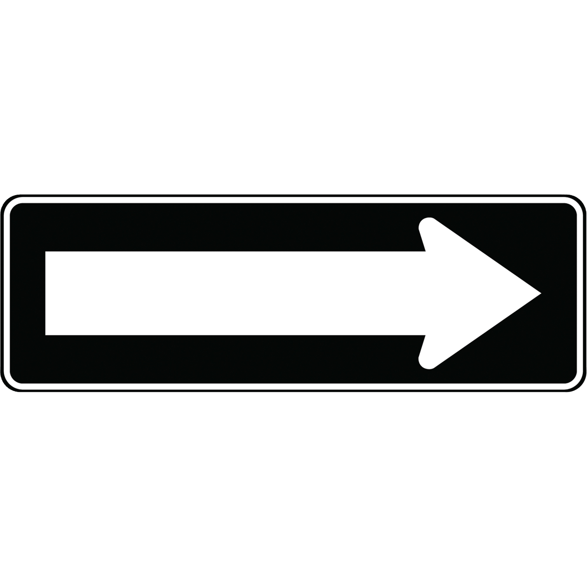 Panneau de circulation sens unique, 36" x 12", Aluminium, Pictogramme