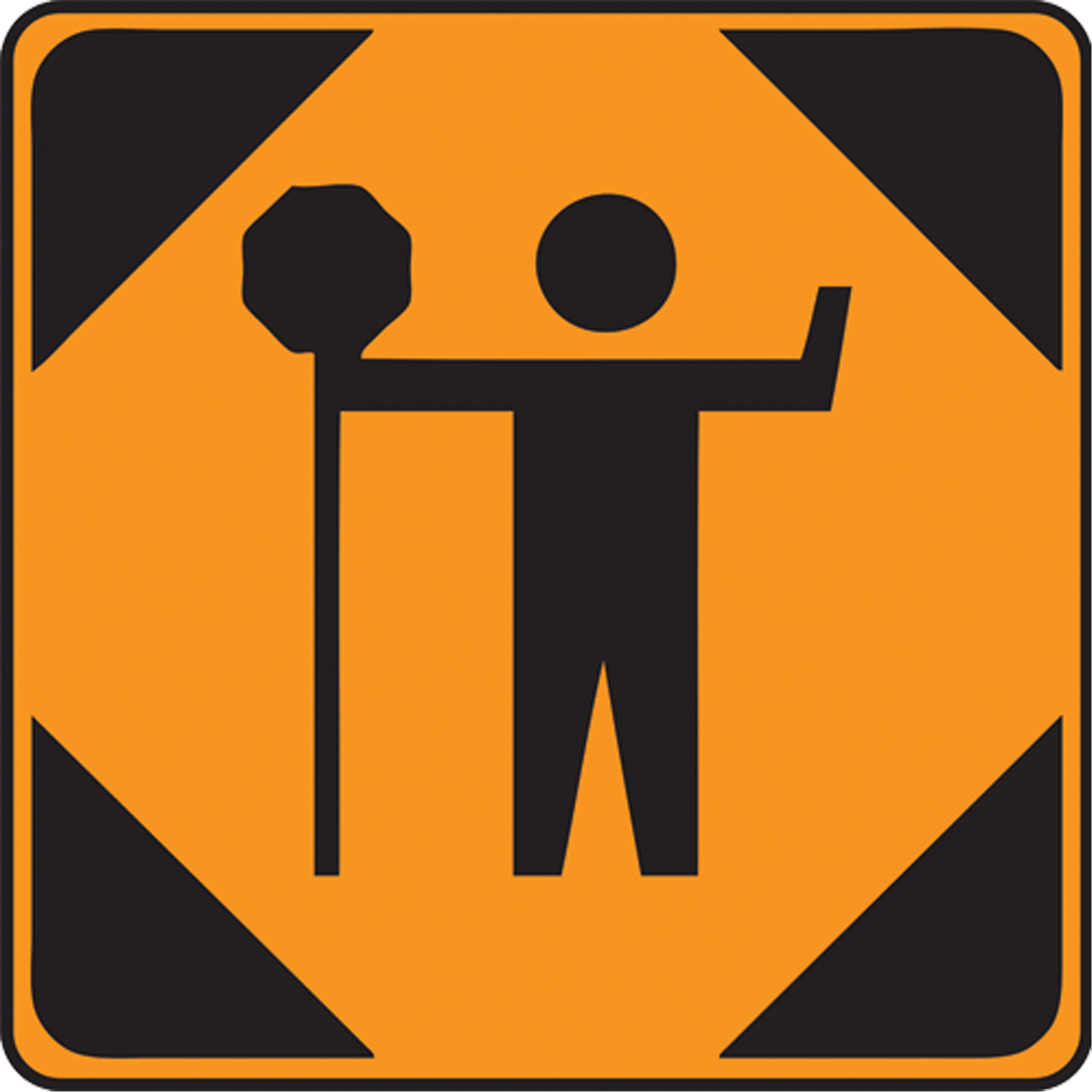 Panneau de construction rigide - Signaleur, 36" x 36", Fibre de verre, Pictogramme