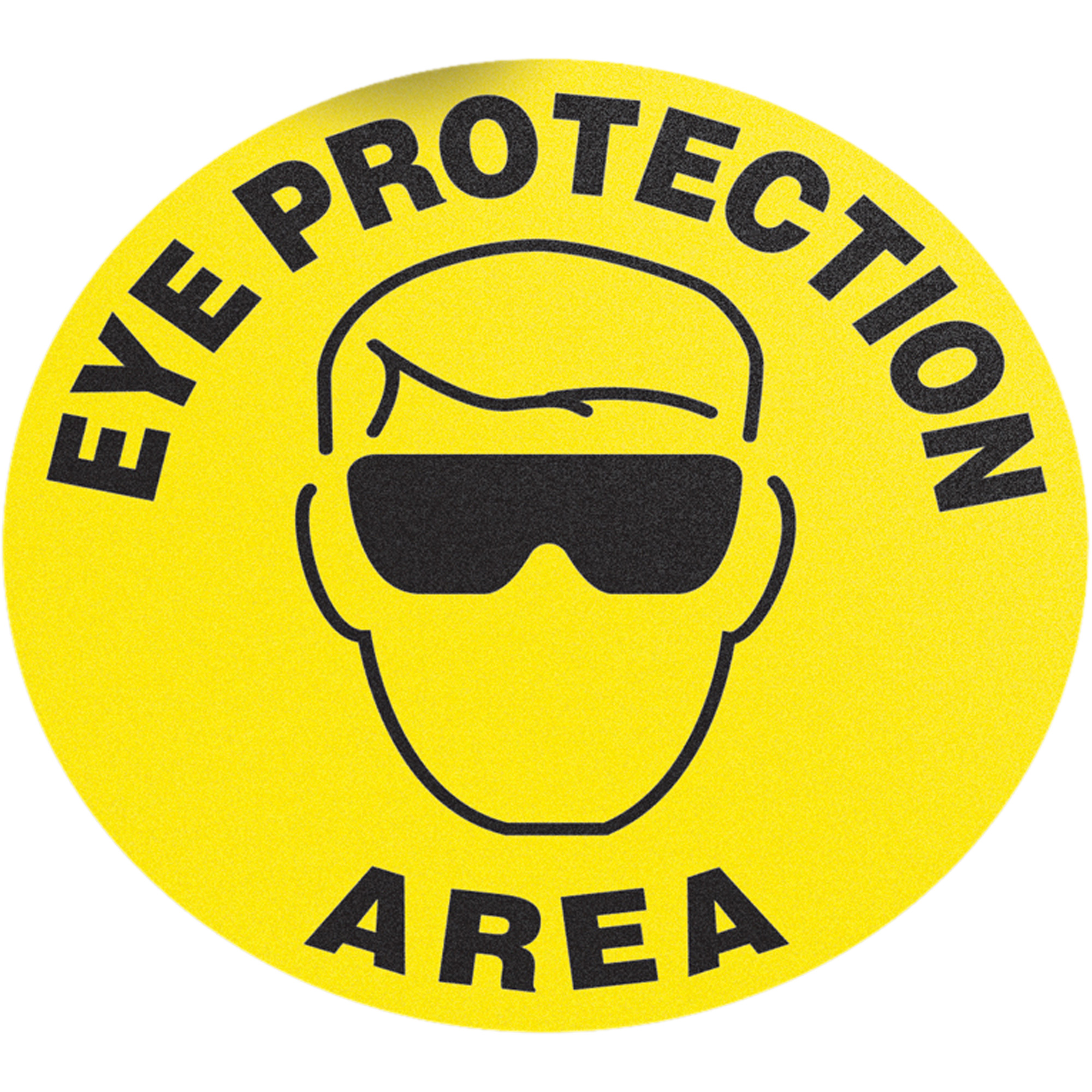 Panneau de plancher « Eye Protection » Slip-GardMC, Adhésif, Anglais avec pictogramme