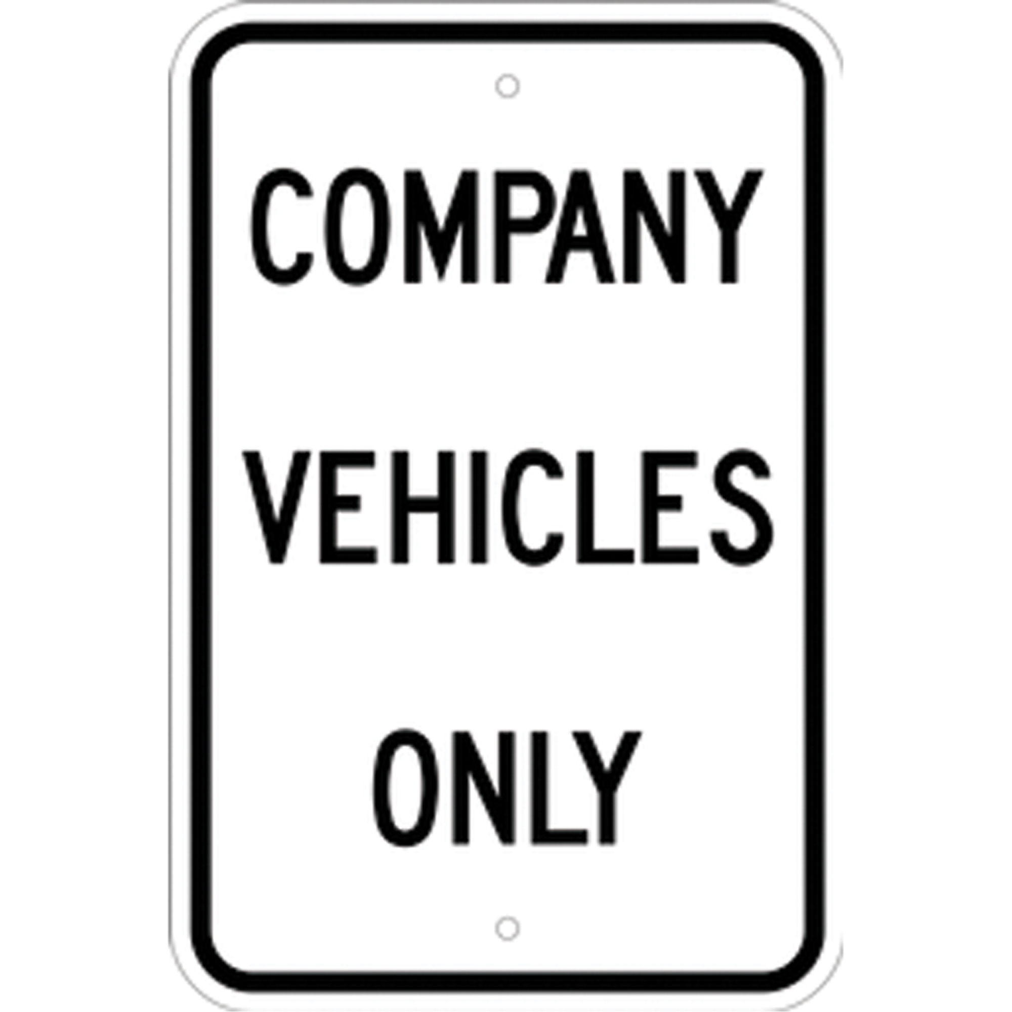 Panneau de stationnement désigné « Company Vehicles Only », 18" x 12", Aluminium, Anglais