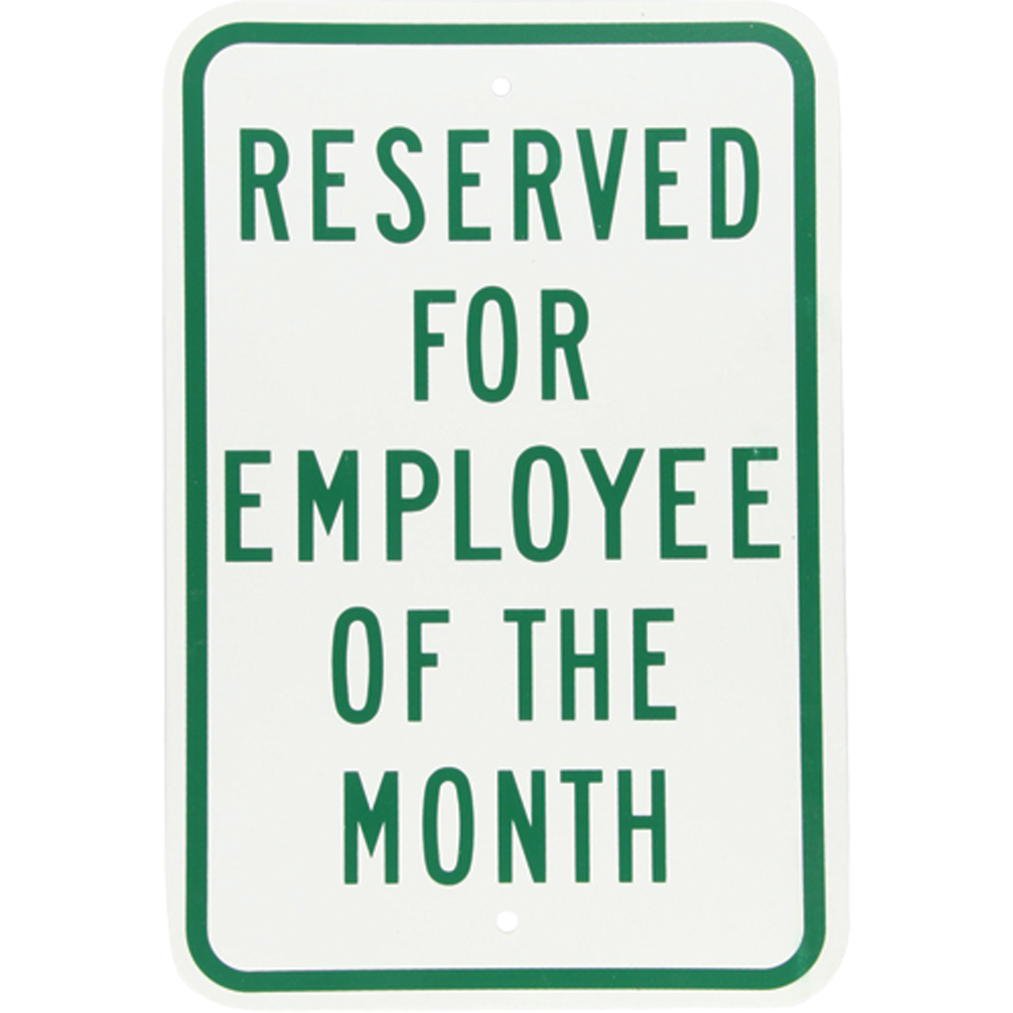 Panneau de stationnement désigné « Employee of the Month », 18" x 12", Aluminium, Anglais