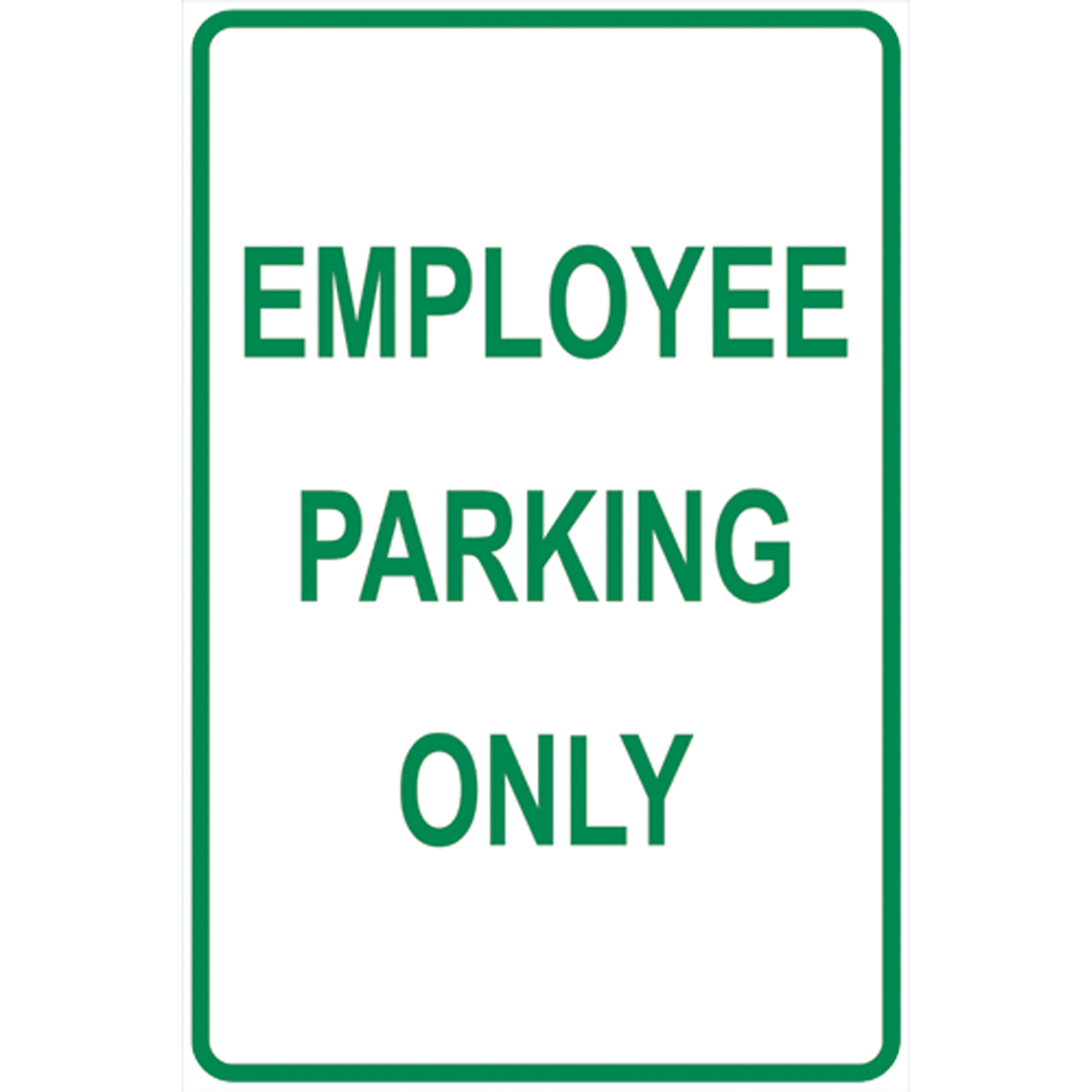 Panneau de stationnement désigné « Employee Parking Only », 18" x 12", Aluminium, Anglais
