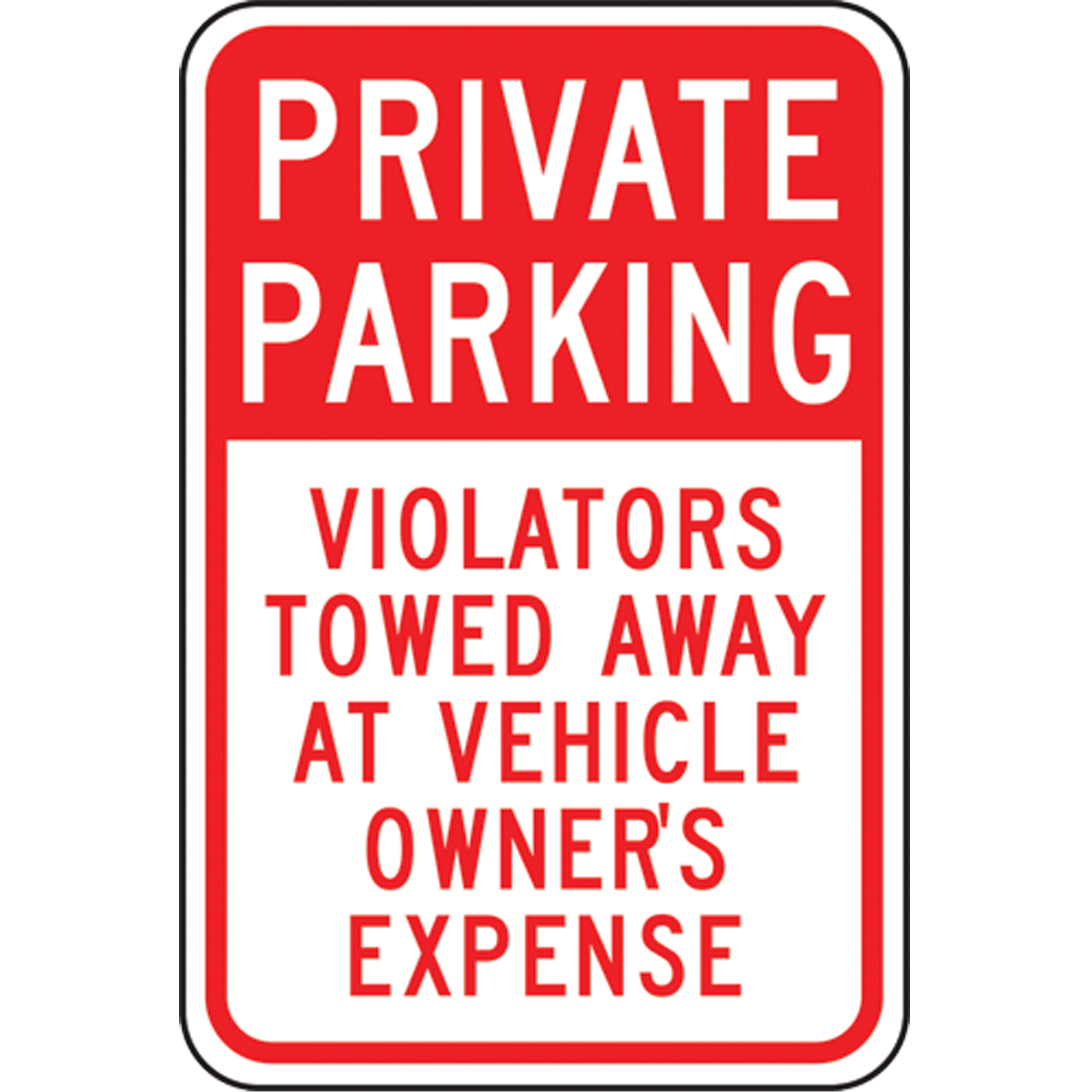 Panneau de stationnement désigné « Private Parking », 18" x 12", Aluminium, Anglais