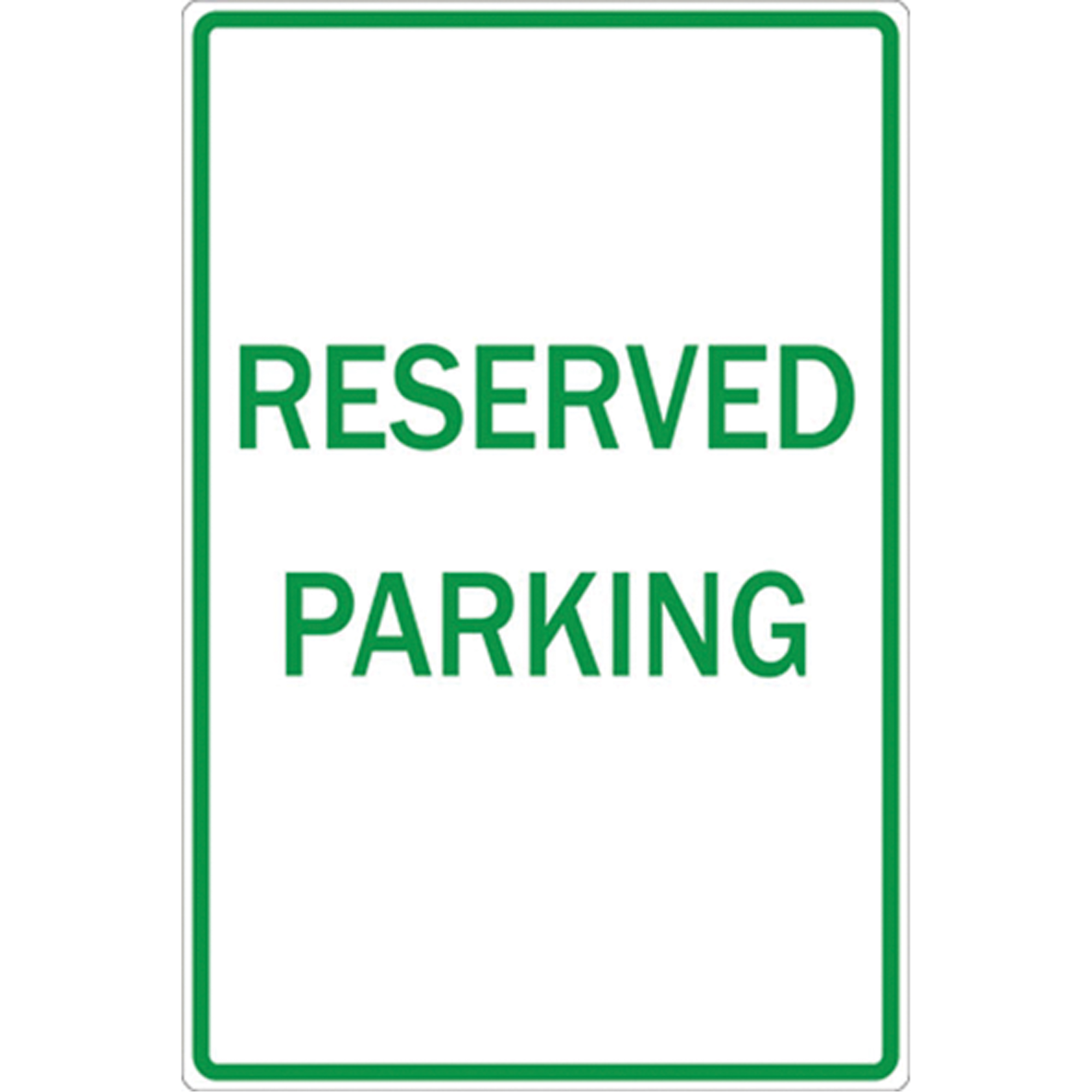 Panneau de stationnement désigné « Reserved », 18" x 12", Aluminium, Anglais