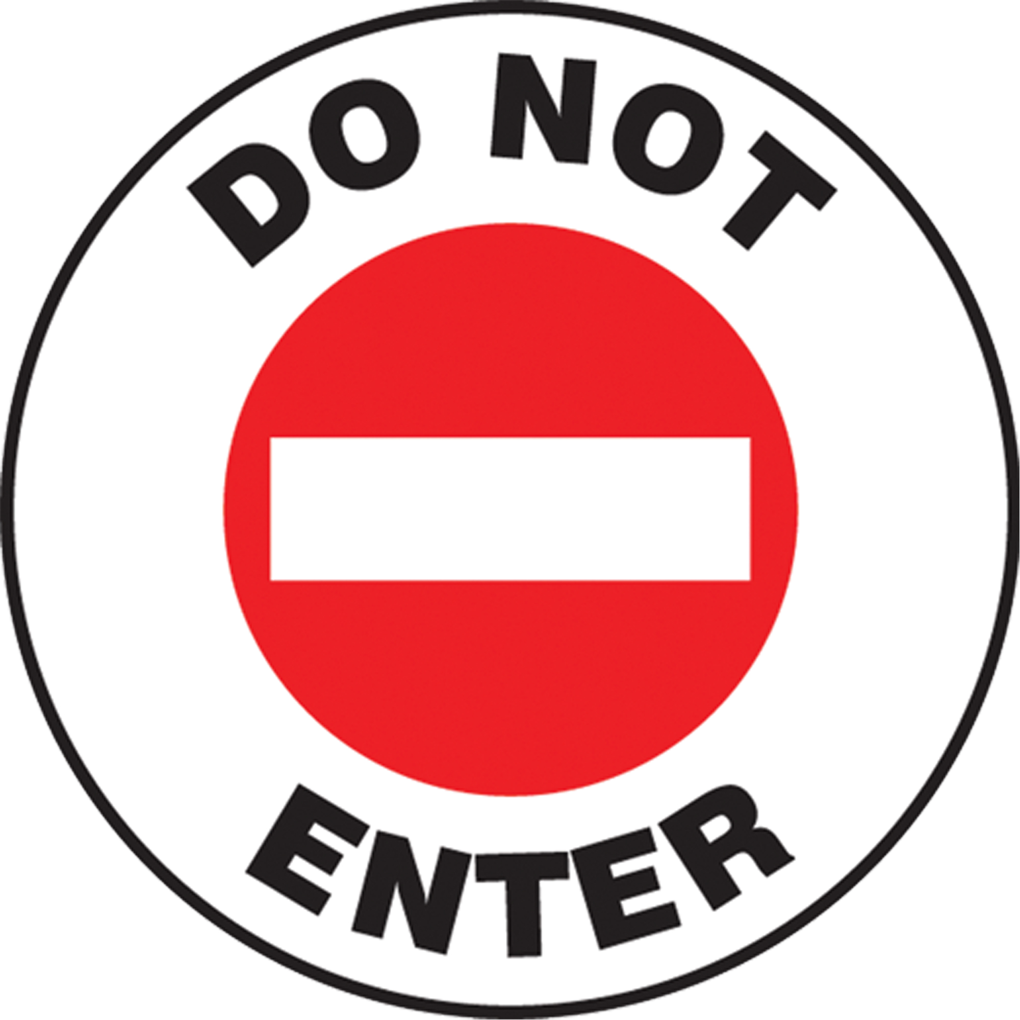 Panneau d'impression de la chaussée « Do Not Enter », 17" x 17", À base d'aluminium, Anglais avec pictogramme