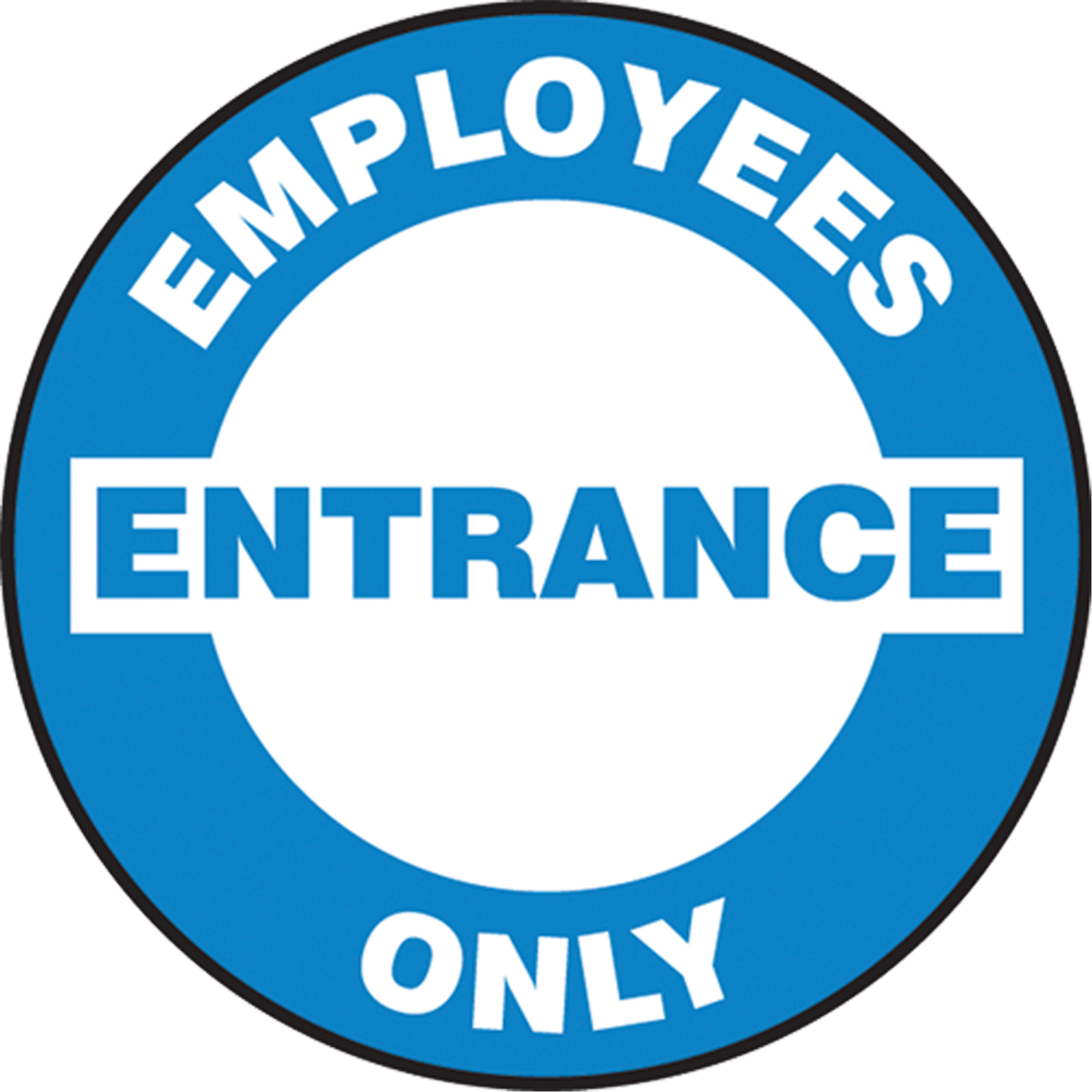 Panneau d'impression de la chaussée « Employees Entrance Only », 17" x 17", À base d'aluminium, Anglais