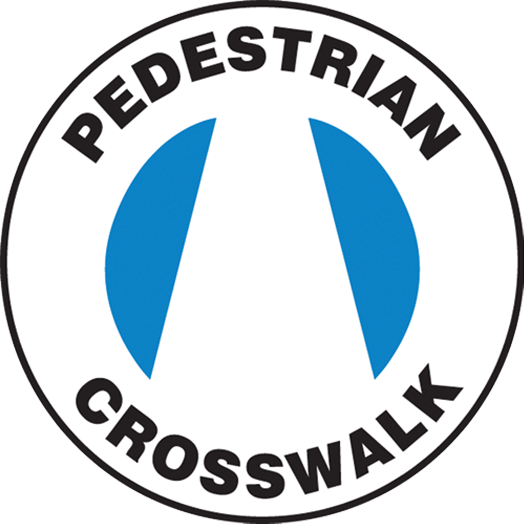 Panneau d'impression de la chaussée « Pedestrian », 17" x 17", À base d'aluminium, Anglais avec pictogramme