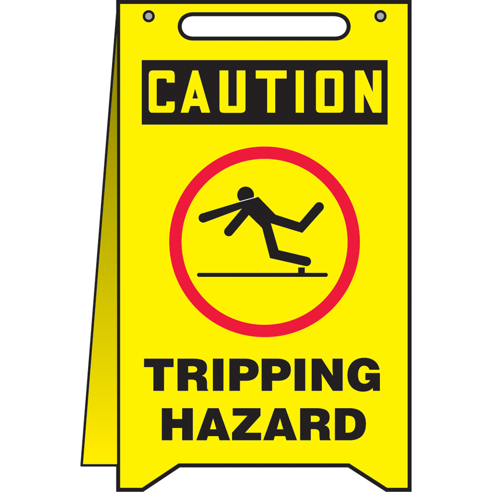 Panneau pour plancher Fold-UpsMC « Tripping Hazard », Anglais avec pictogramme