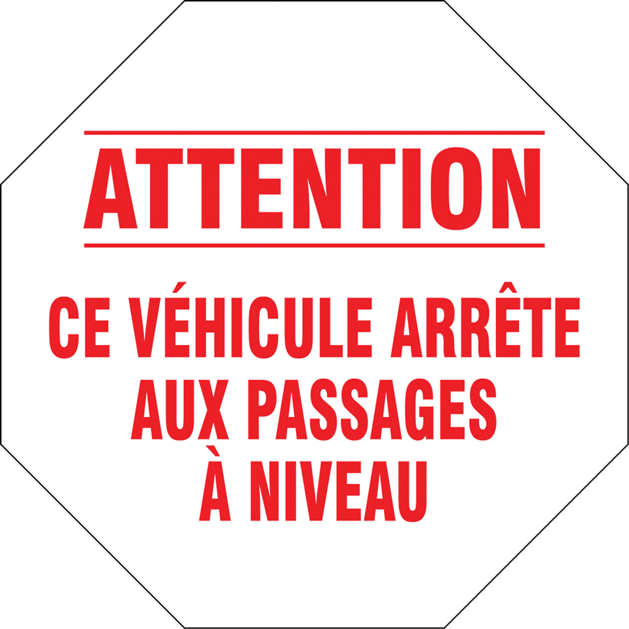 Panneau routier francais, Vinyle, 18" la x 18" h