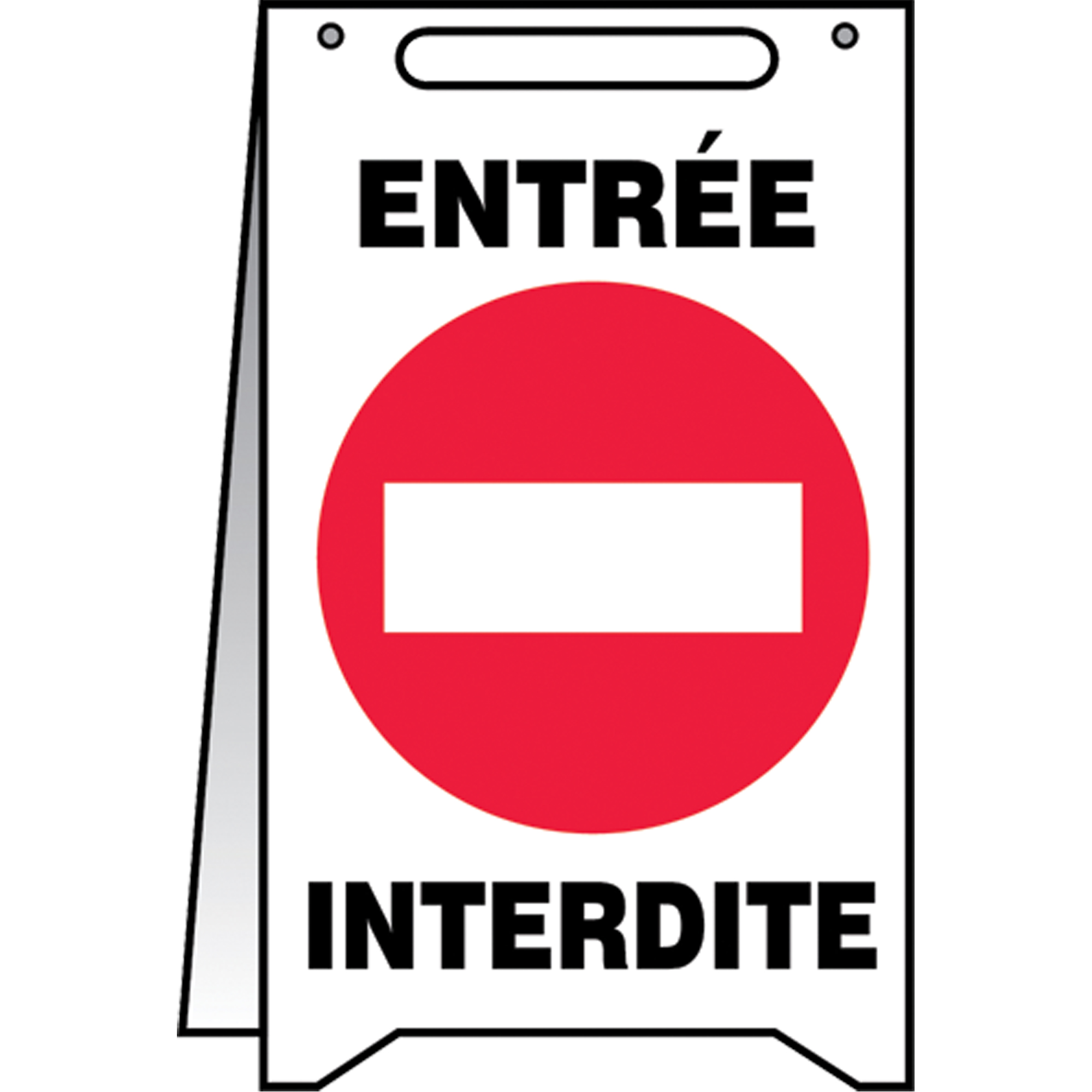 Panneaux Fold-UpsMC « Entrée interdite », Français avec pictogramme