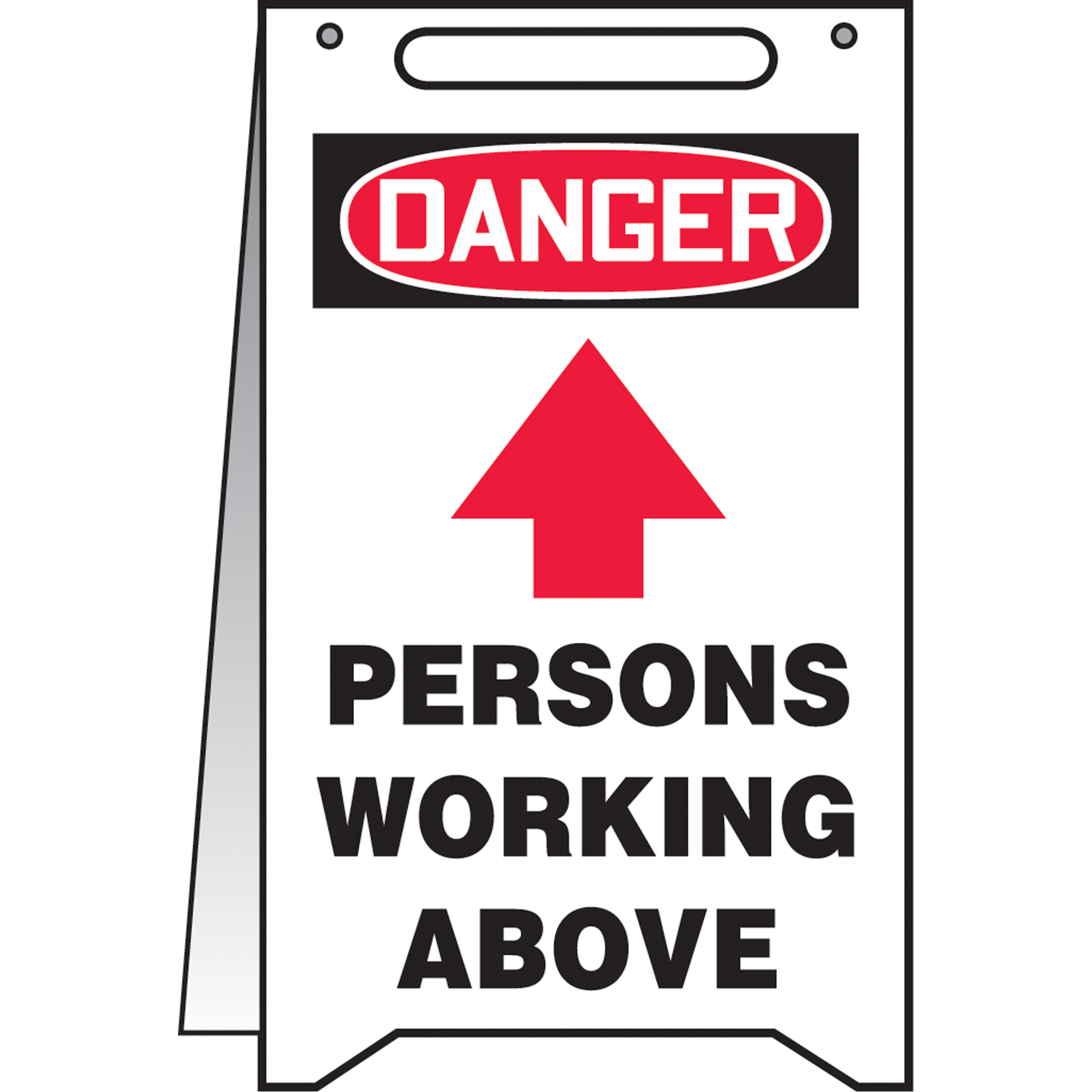 Panneaux Fold-UpsMC « Persons Working Above », Anglais avec pictogramme
