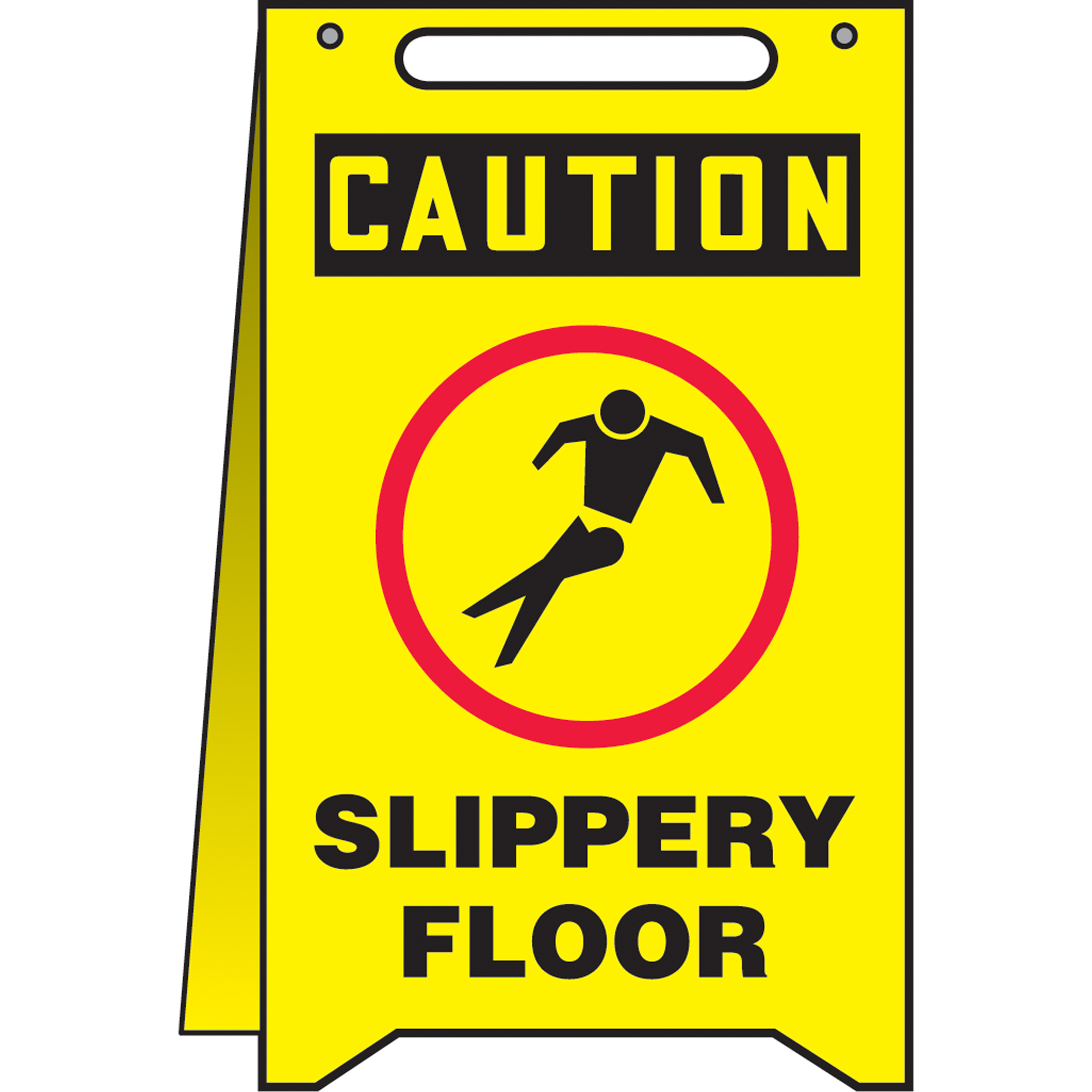 Panneaux Fold-UpsMC « Slippery Floor », Anglais avec pictogramme
