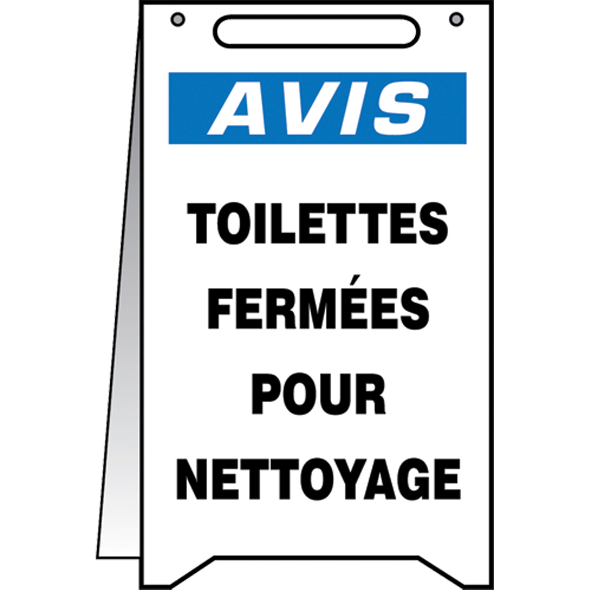 Panneaux Fold-UpsMC « Toilettes fermée pour nettoyage », Français