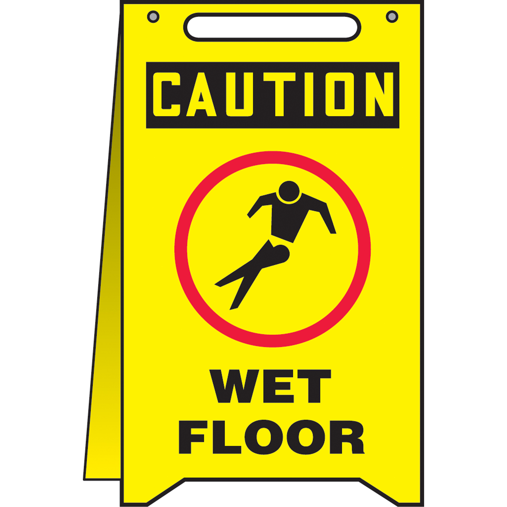 Panneaux Fold-UpsMC « Wet Floor », Anglais avec pictogramme