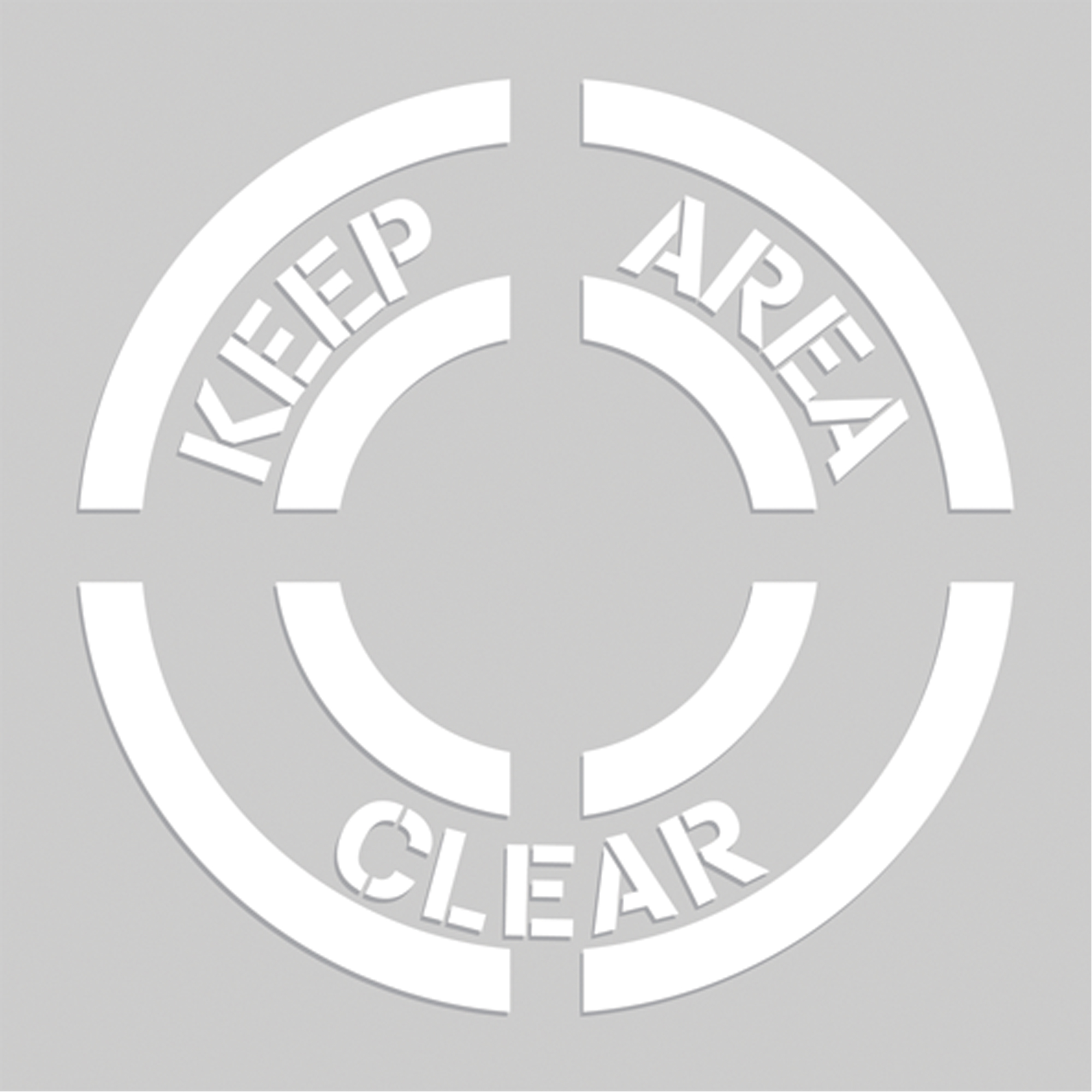 Pochoirs de marquage du sol - Keep Area Clear, Pictogramme, 20" x 20"