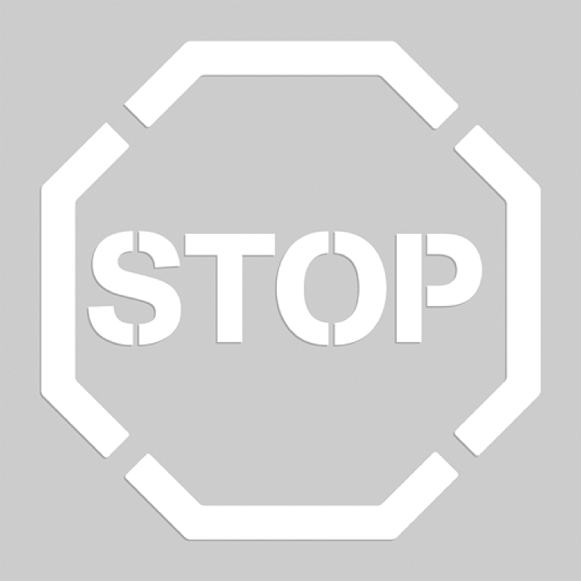 Pochoirs de marquage du sol - Stop, Pictogramme, 20" x 20"