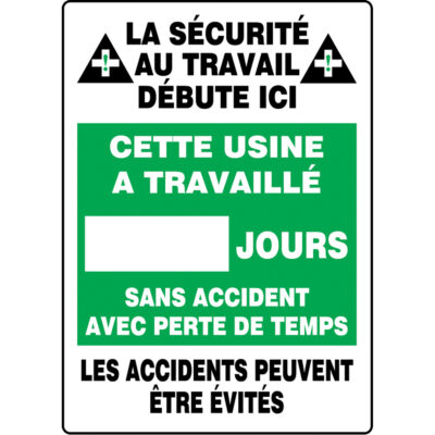 Tableaux d'affichage Write-A-Day, 14" x 20", Plastique, Français avec pictogramme