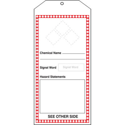 Très grandes étiquettes SGH, Papier cartonné, 3-7/8" la x 8-1/2" h, Anglais