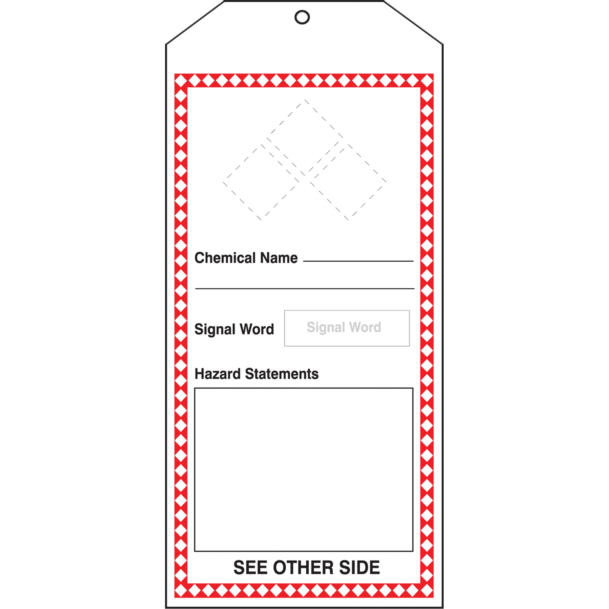 Très grandes étiquettes SGH, Papier cartonné, 3-7/8" la x 8-1/2" h, Anglais