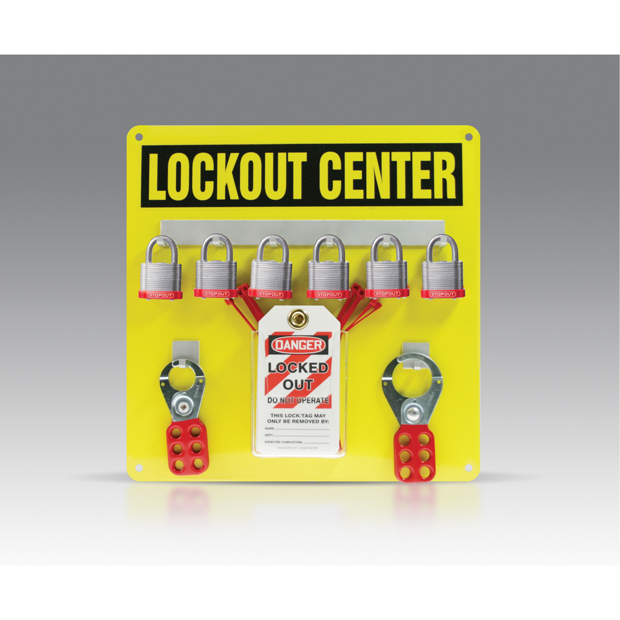 Trousse de plaquette de suspension, Cadenas Acier laminé, Capacité de 6, Cadenas Compris