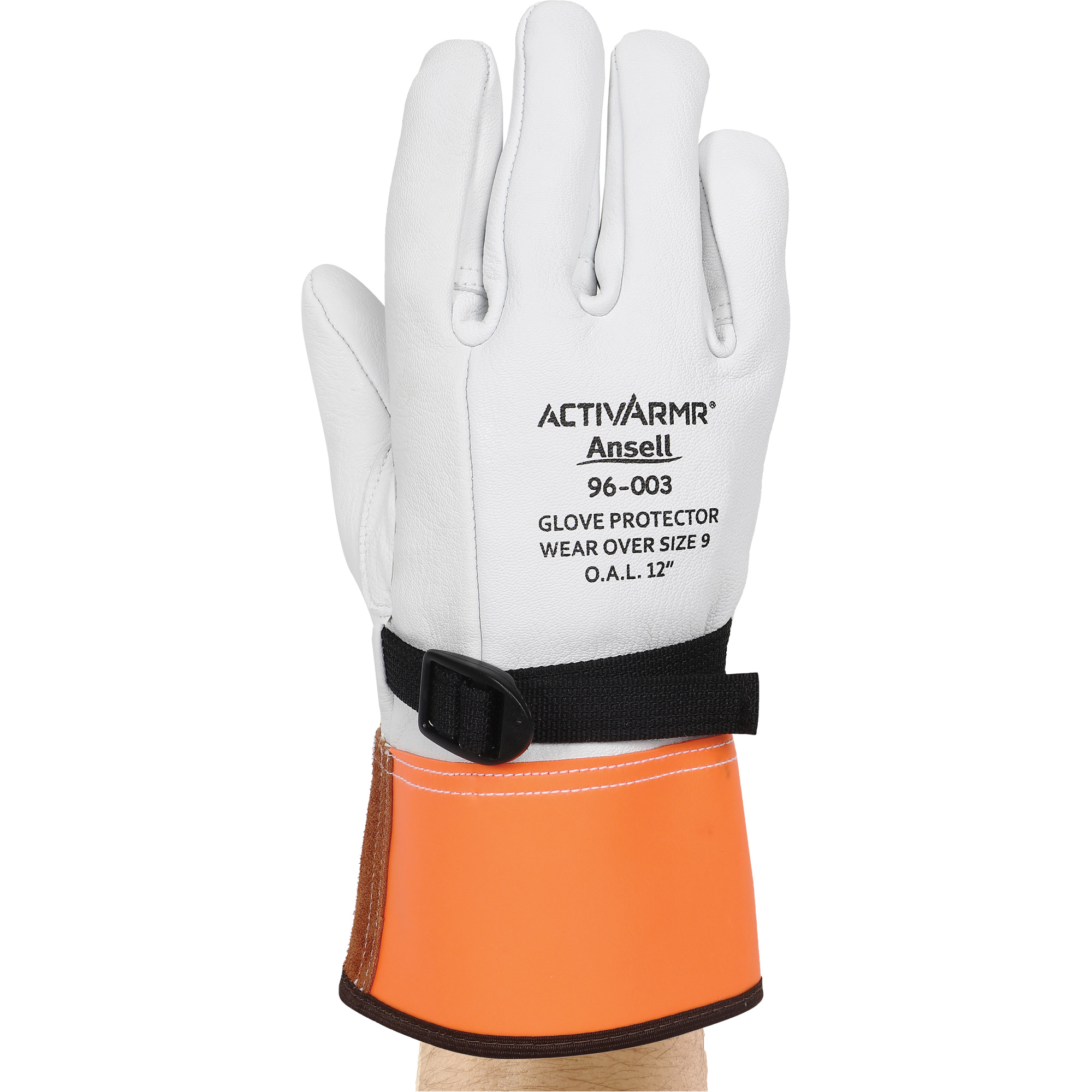 Gants de protection en cuir pour haute tension 96-003, Taille 9, 12" lo