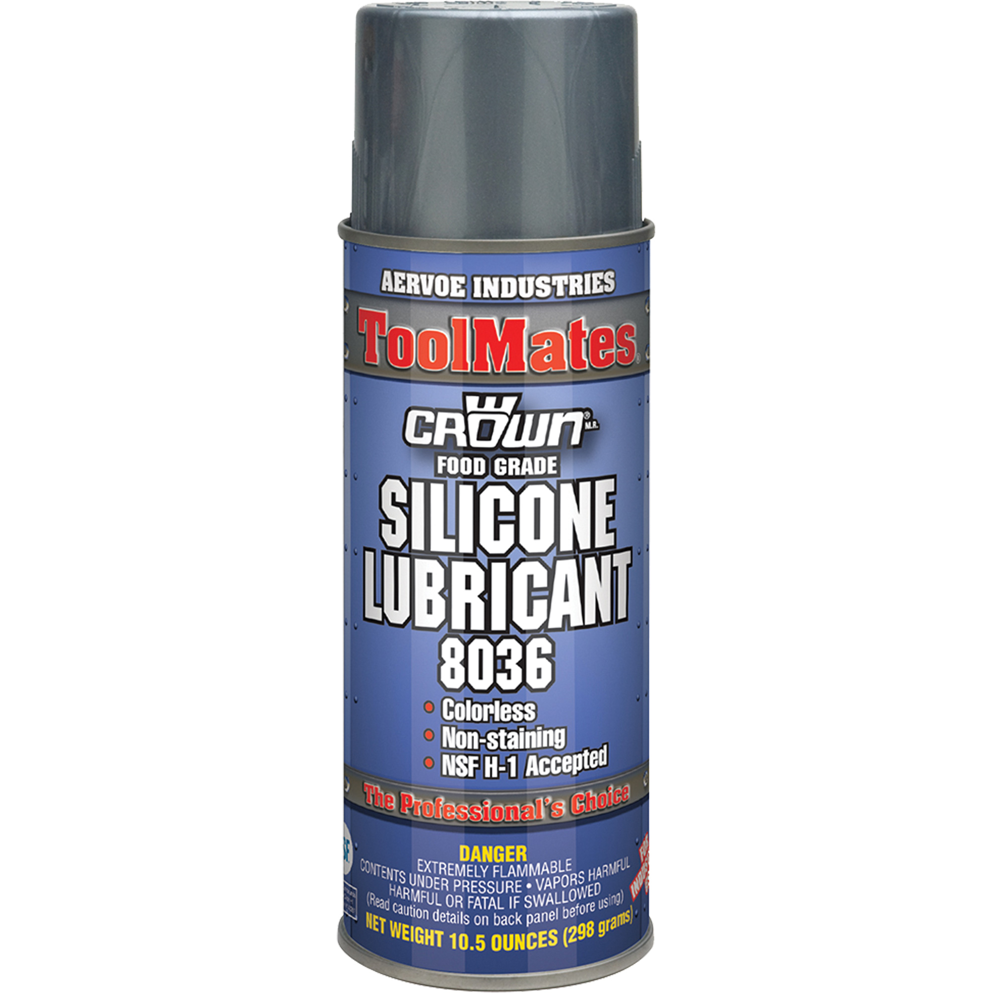 Lubrifiant à la silicone de catégorie alimentaire, Canette aérosol