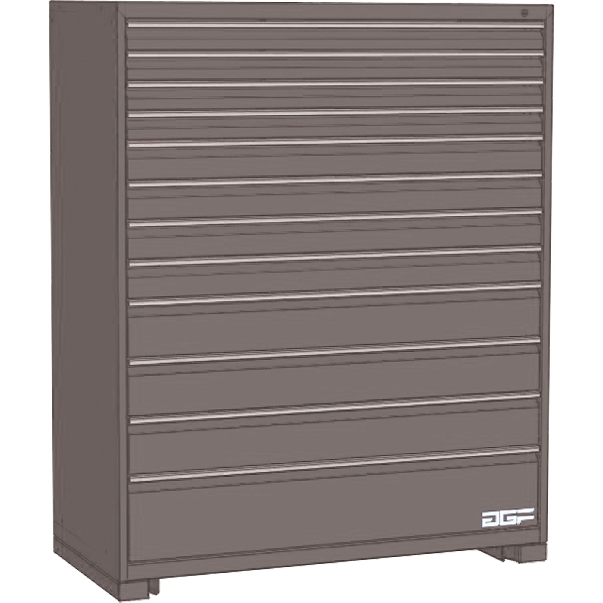 Armoire à tiroirs modulaire, 12 tiroirs, 36" la x 24" p x 60" h, Gris