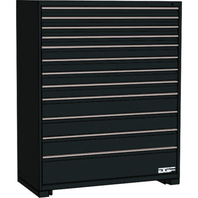 Armoire à tiroirs modulaire, 12 tiroirs, 24" la x 24" p x 60" h, Noir