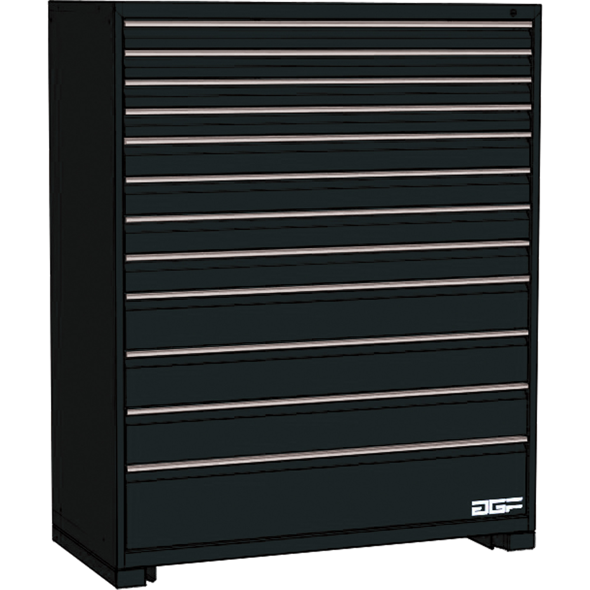 Armoire à tiroirs modulaire, 12 tiroirs, 30" la x 24" p x 60" h, Noir
