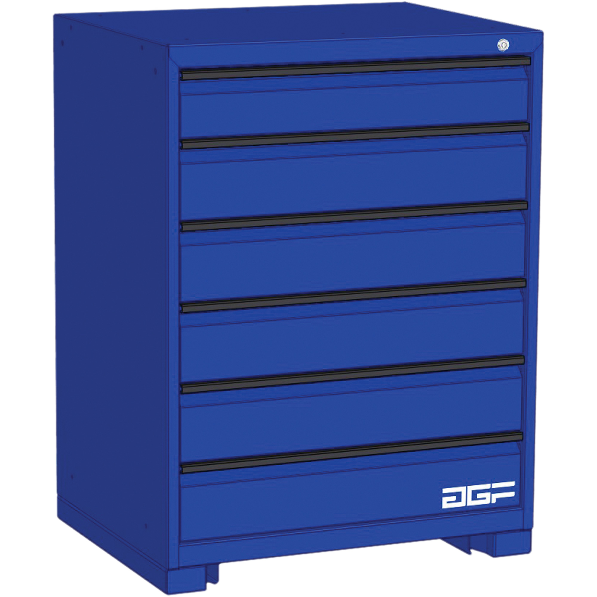 Armoire à tiroirs modulaire, 6 tiroirs, 30" la x 24" p x 40" h, Bleu
