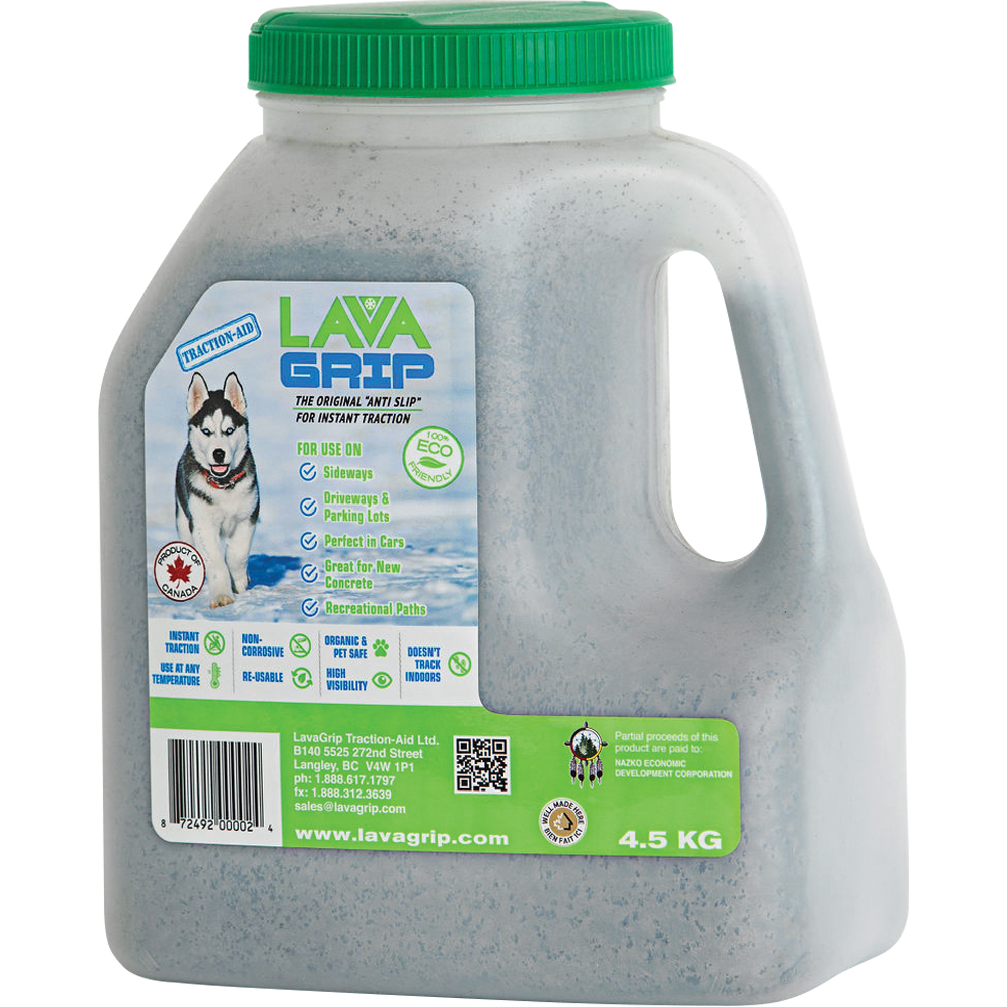 Aide à la traction LavaGrip, Taille du conteneur 9,9 lb (4,5 kg), Cruche