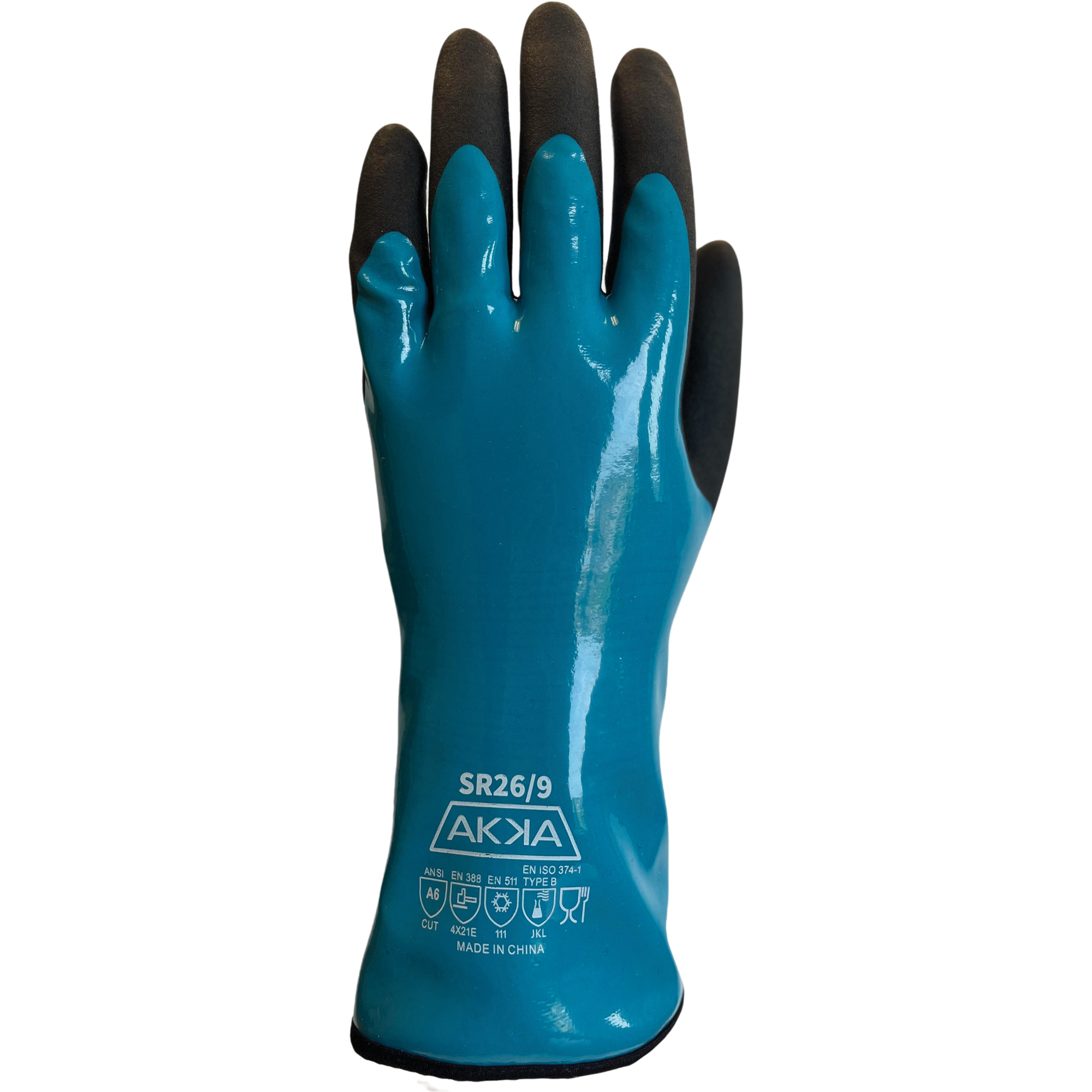 Gants alimentaires de protection contre les produits chimiques, le froid et la coupe, Taille 11, 12" lo, PVC, Doublure en Nylon