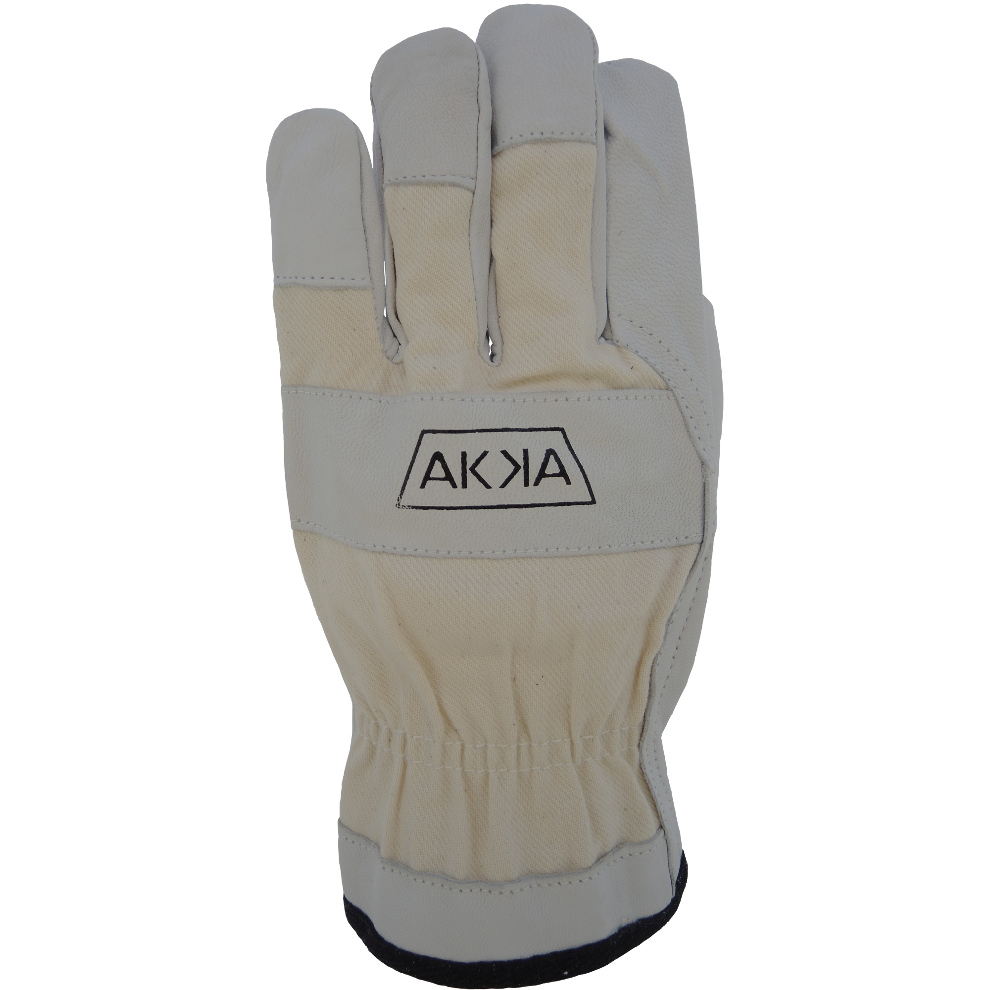 Gants de conducteur à dos en coton, Grand, Paume en Cuir fleur de chèvre