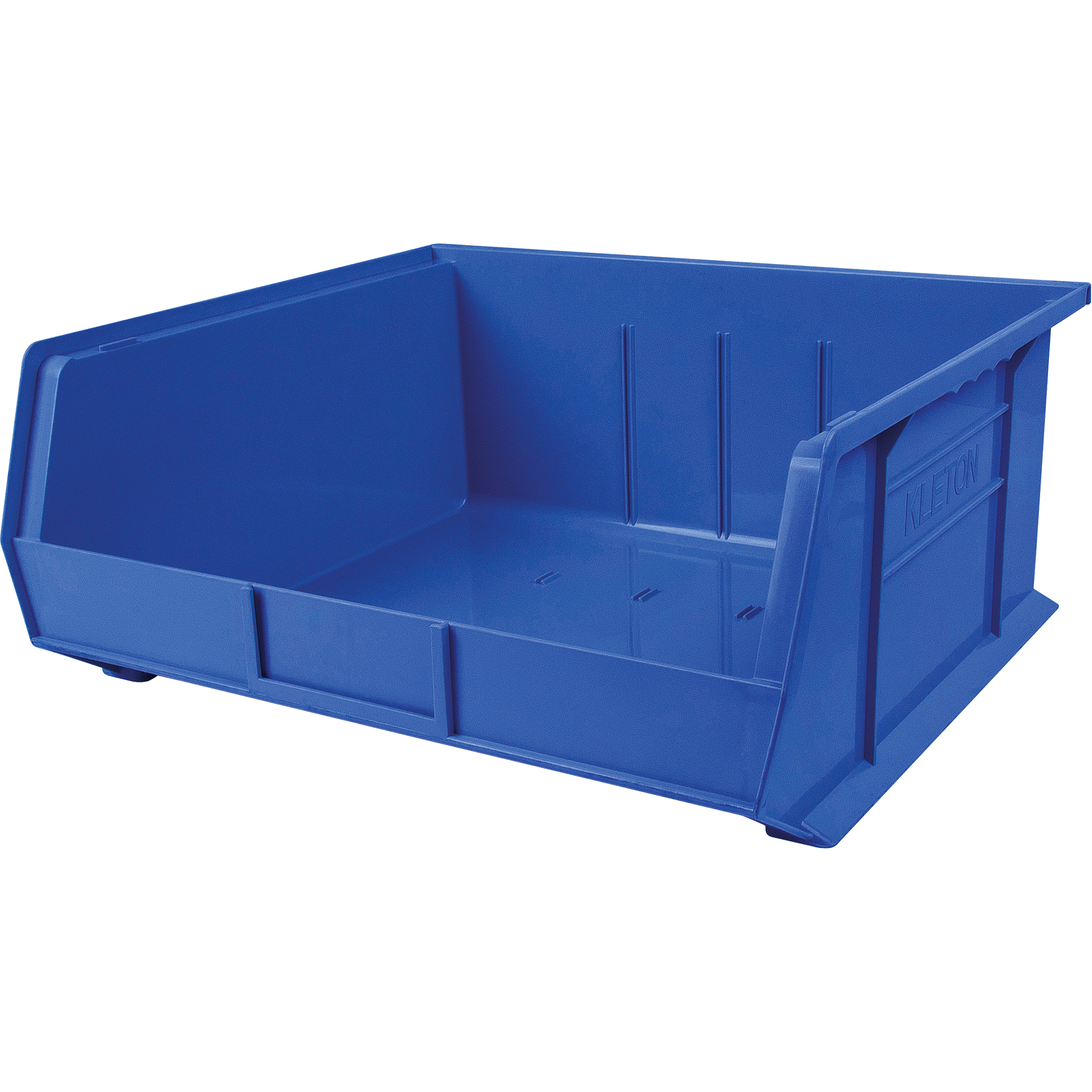 Bac en plastique, 16-1/2" la, 11" h x 18" p, Bleu