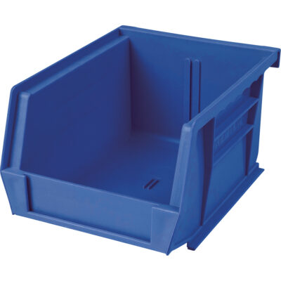 Bac en plastique, 8-1/4" la, 9" h x 18" p, Bleu