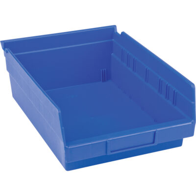 Bacs pour tablette en plastique, 8-3/8" la x 4" H x 11-5/8" p, Bleu, Capacité 15 lb