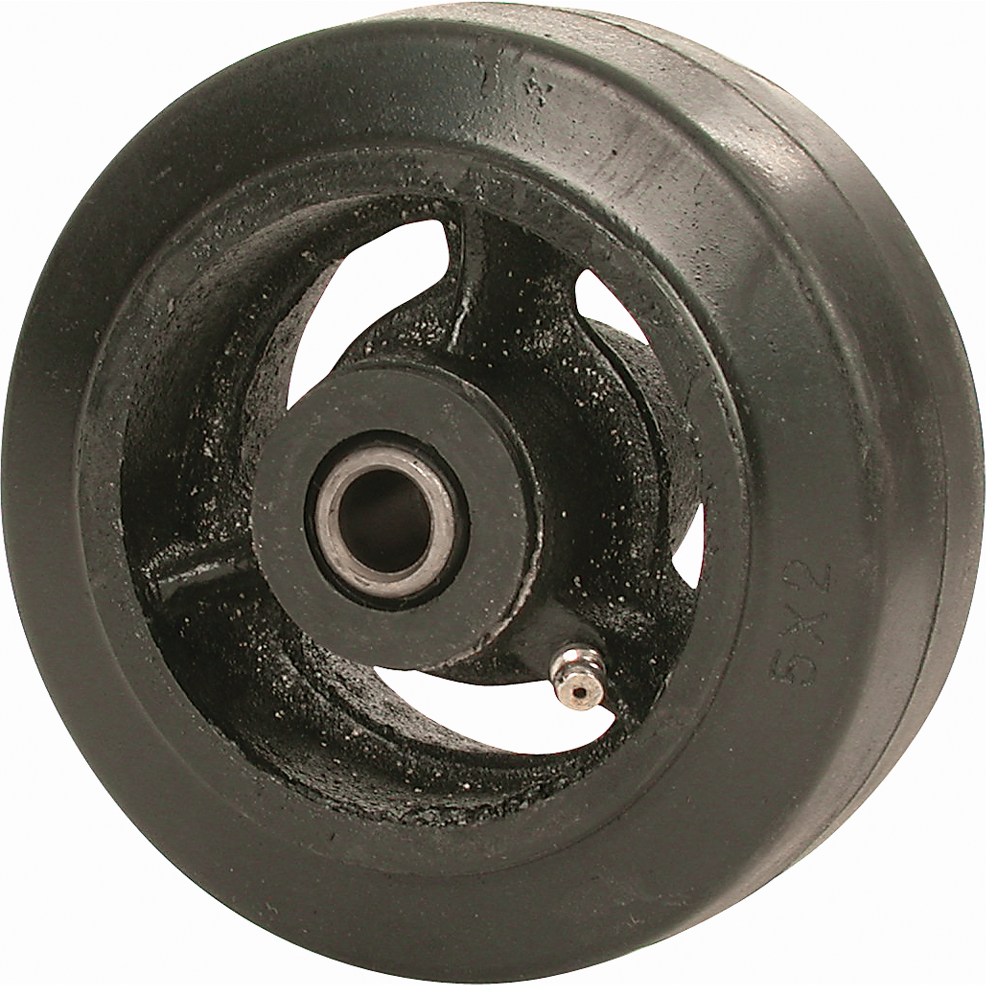Roue en caoutchouc moulé, 8" (203 mm) dia. x 3" (76 mm) la, Capacité de 900 lb (408 kg)