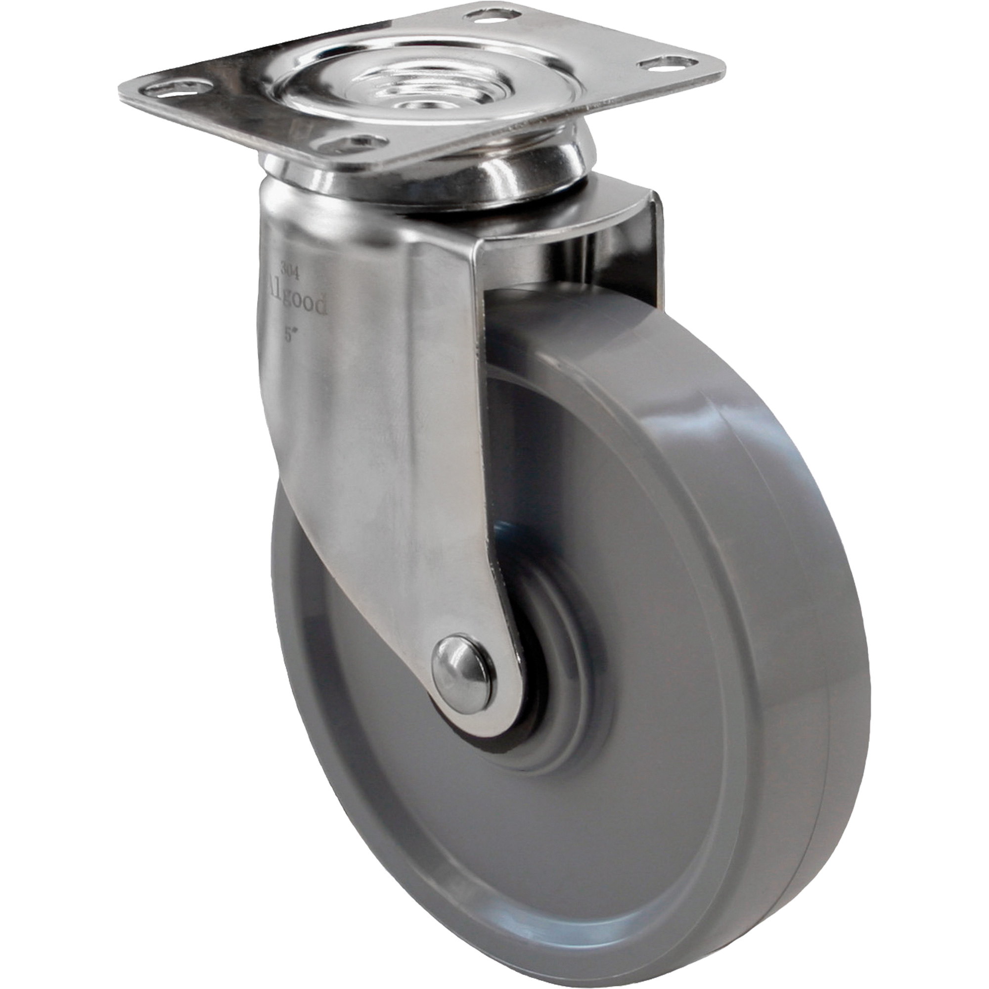 Roulette 2309, Pivotant, 4" (101,6 mm), Gris EnvirothaneMC, 350 lb (158,8 kg)