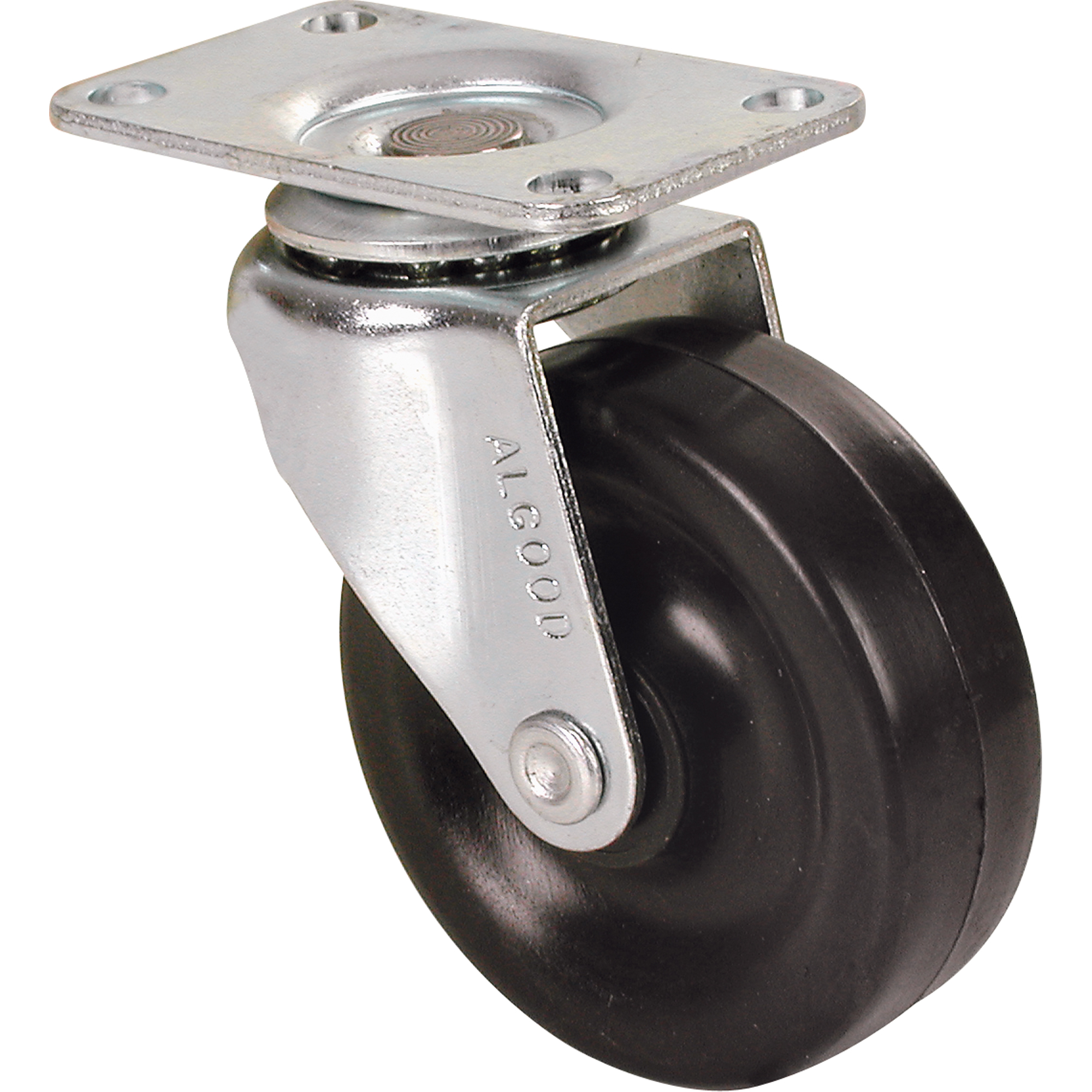Roulette à usage général, Fixe, 2" (51 mm), Caoutchouc, 80 lb (36 kg)
