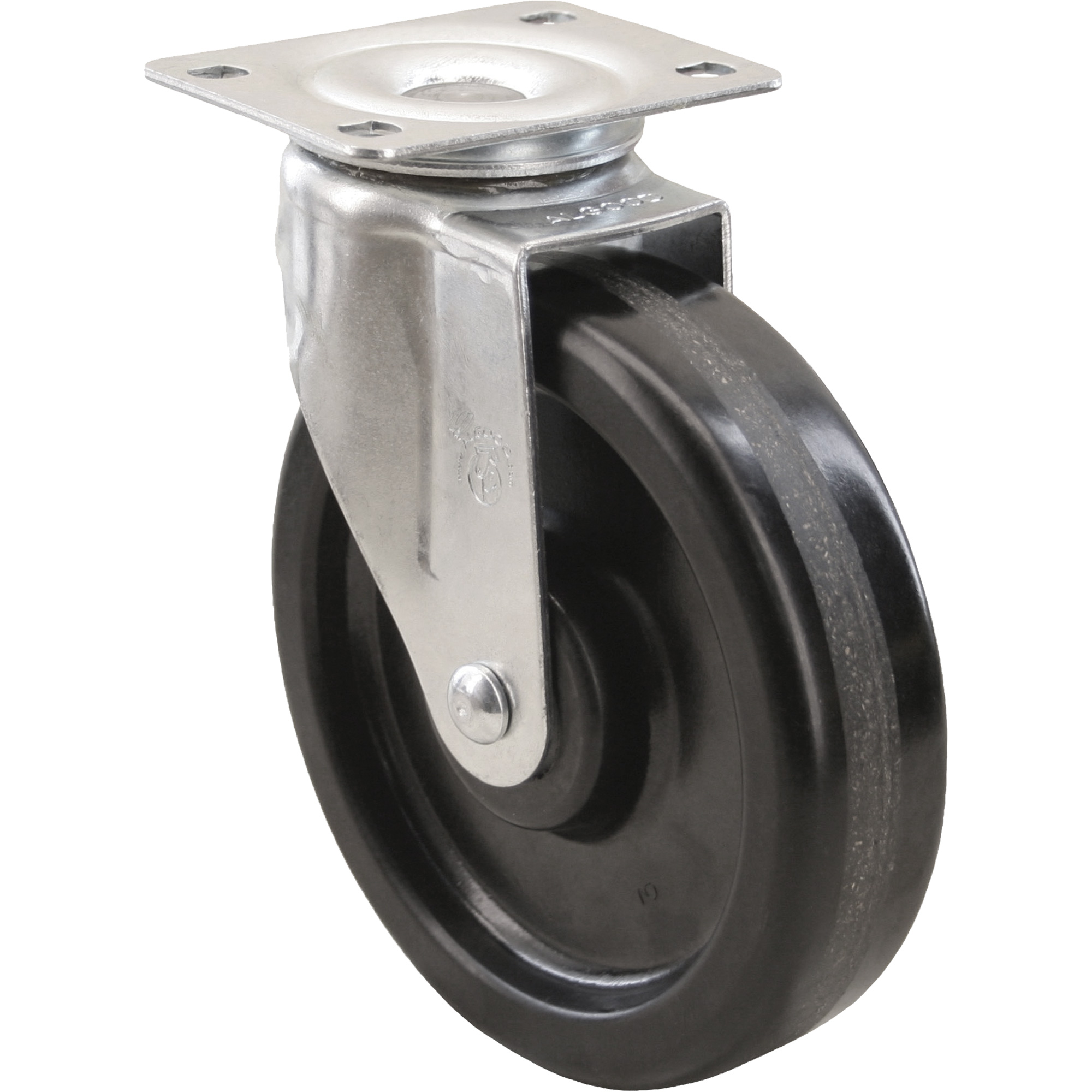 Roulette à usage général, Pivotant, 5" (127 mm), Phénolique, 250 lb (113 kg)