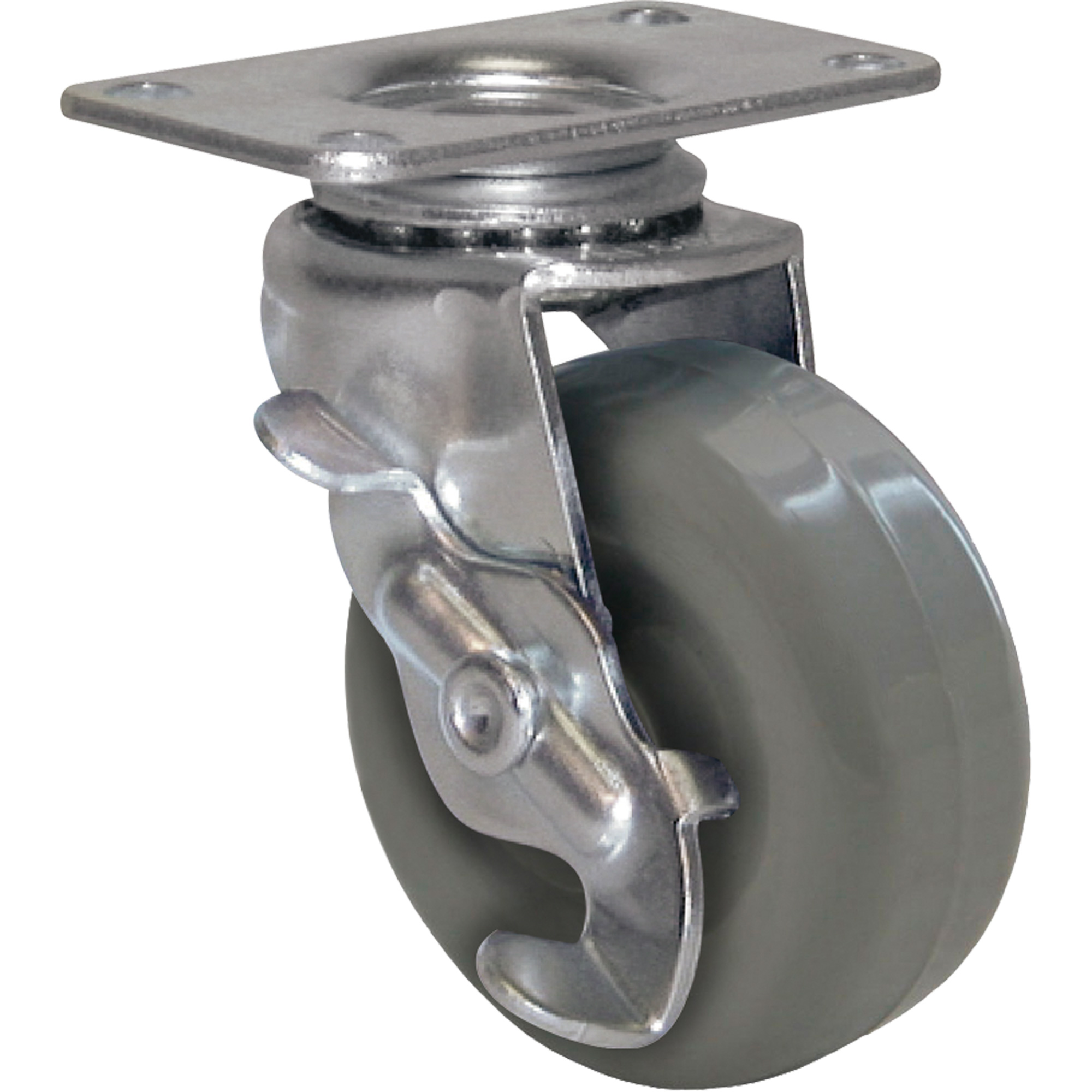 Roulette à usage général, Pivotant avec frein, 2" (51 mm), Uréthane, 85 lb (38 kg)