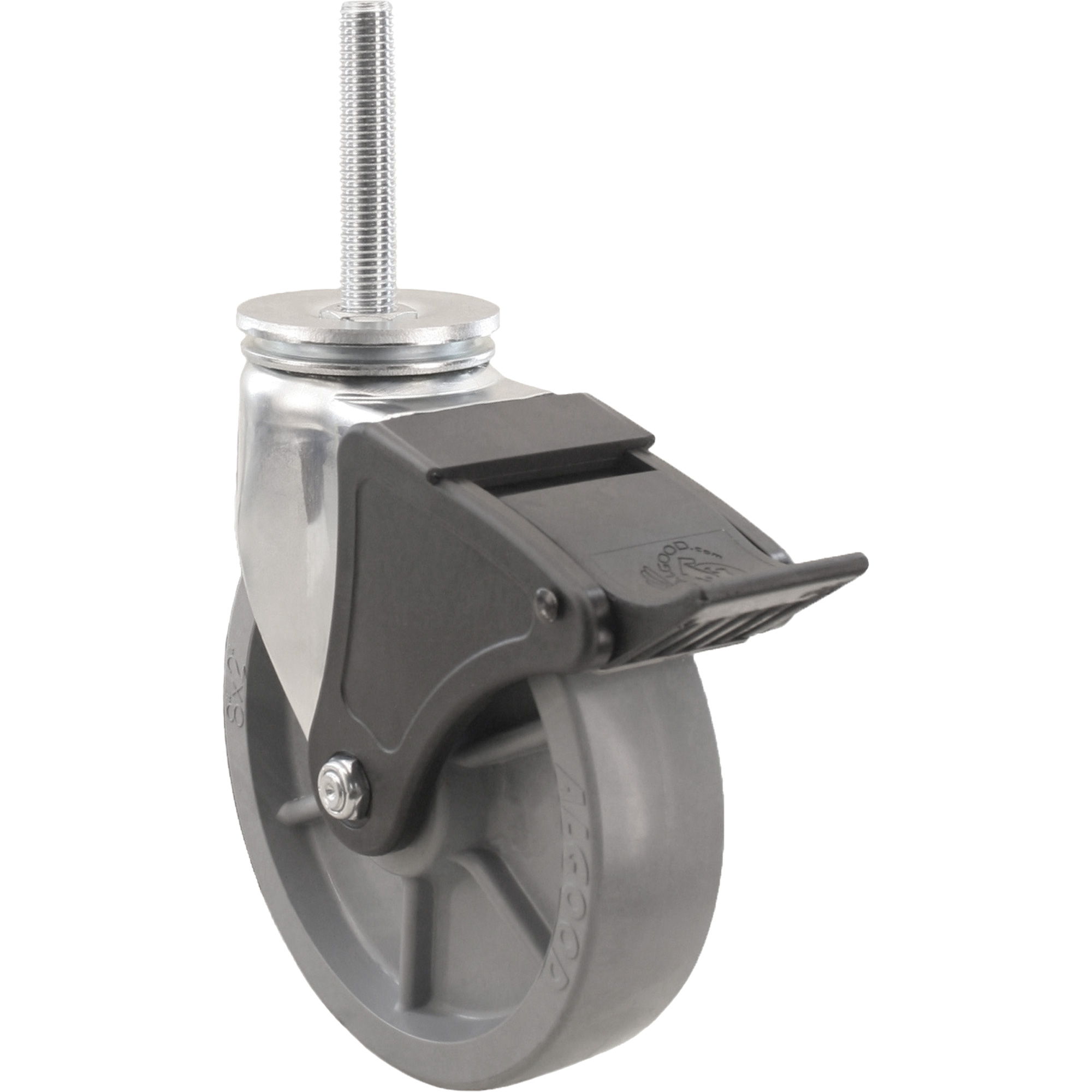 Roulette EmaxxMC EnvirothaneMC, Pivotant avec frein, Diamètre 4" (101,6 mm), Capacité 1000 lb (453,6 kg)