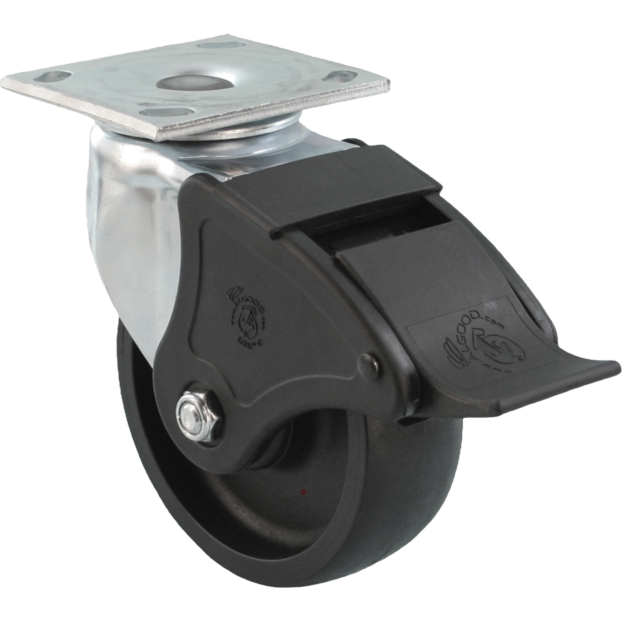 Roulette EmaxxMC RollXMC, Pivotant avec frein, 4" (101,6 mm), Nylon, 1200 lb (544,3 kg)