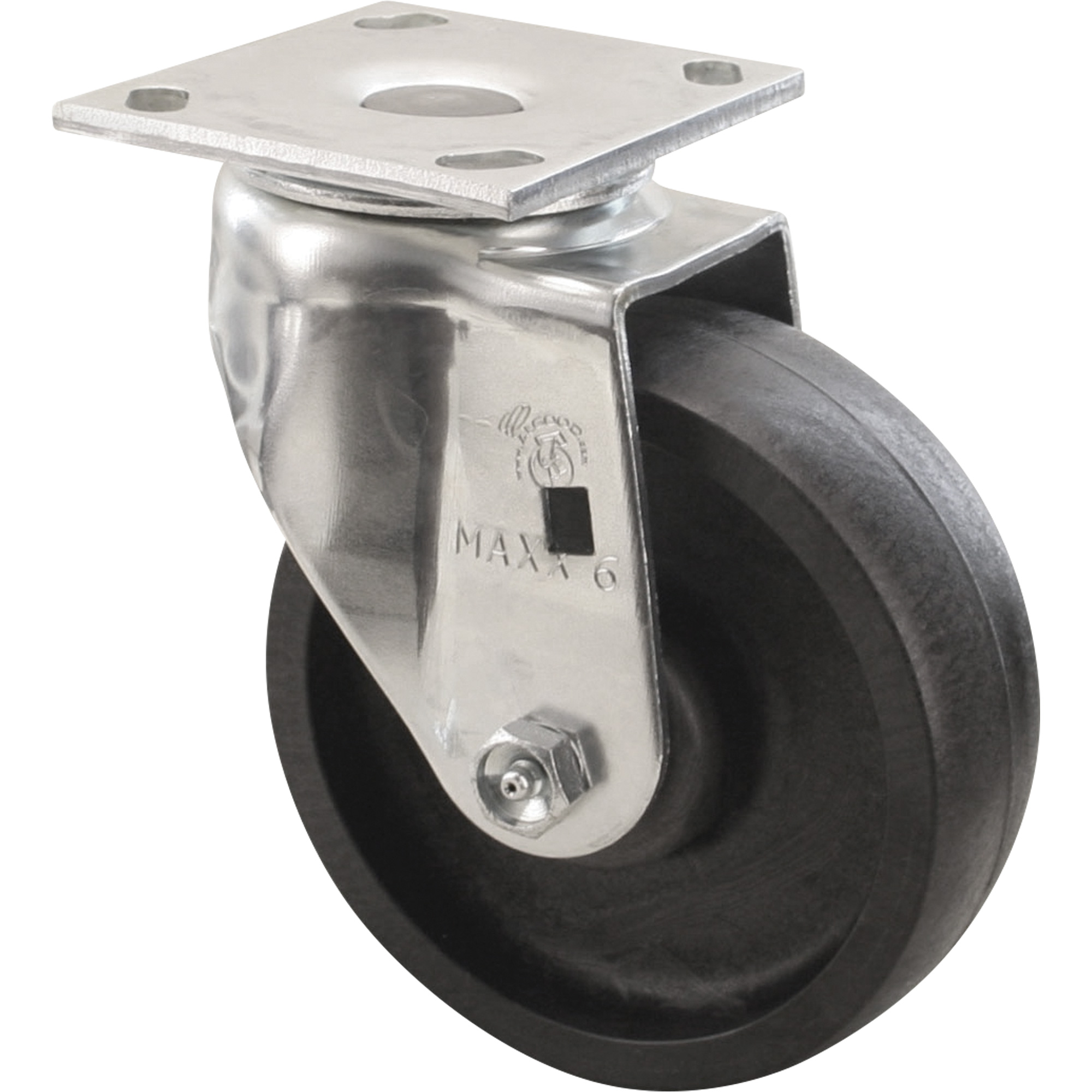Roulette EmaxxMC LavaMC, Pivotant, 4" (101,6 mm), Nylon haute température, 800 lb (363 kg)